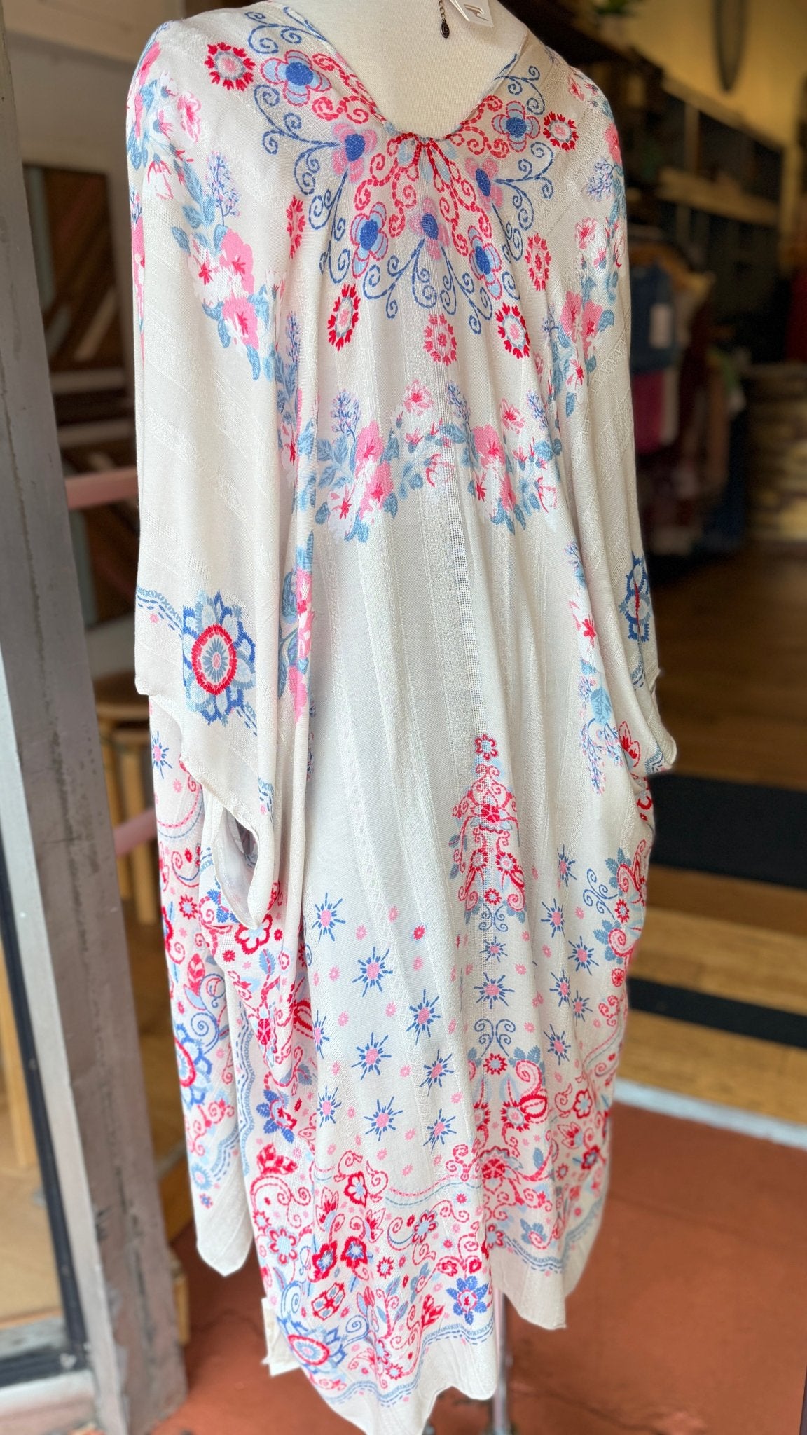 Americana Skies Floral Kimono Wrap - Rebecca James Clothing