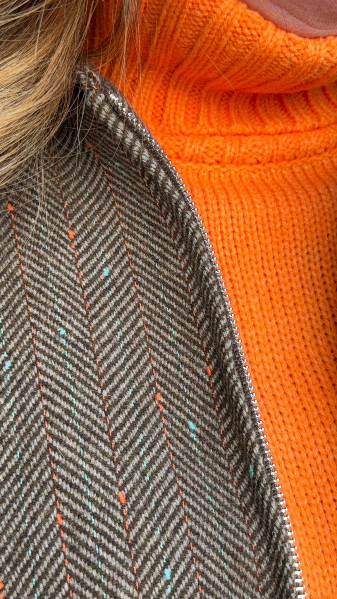 Back To School Brown Herringbone Jacket - Rebecca James Clothing