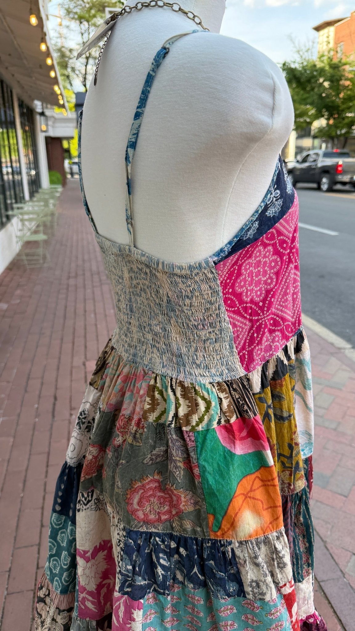 Boho Summer Patchwork Tiered Sundress - Rebecca James Clothing