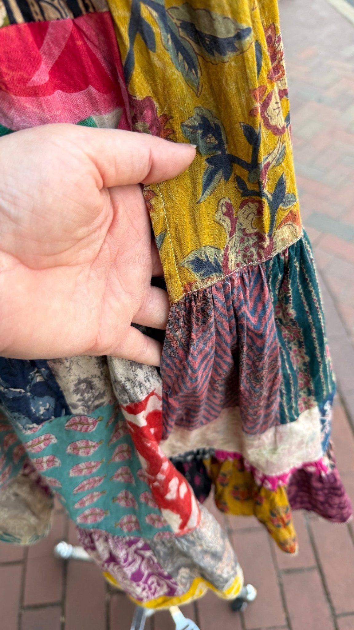 Boho Summer Patchwork Tiered Sundress - Rebecca James Clothing