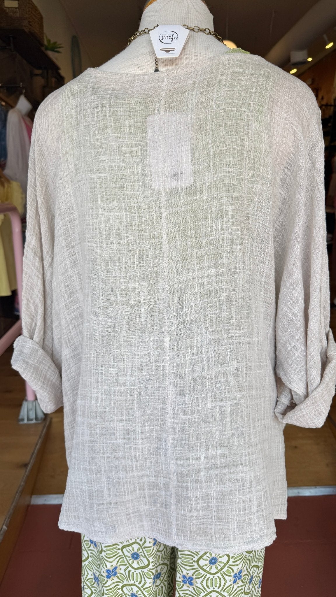 Breezy Oversized Linen Summer Jacket - Effortless Boho Layering Top - Rebecca James Clothing