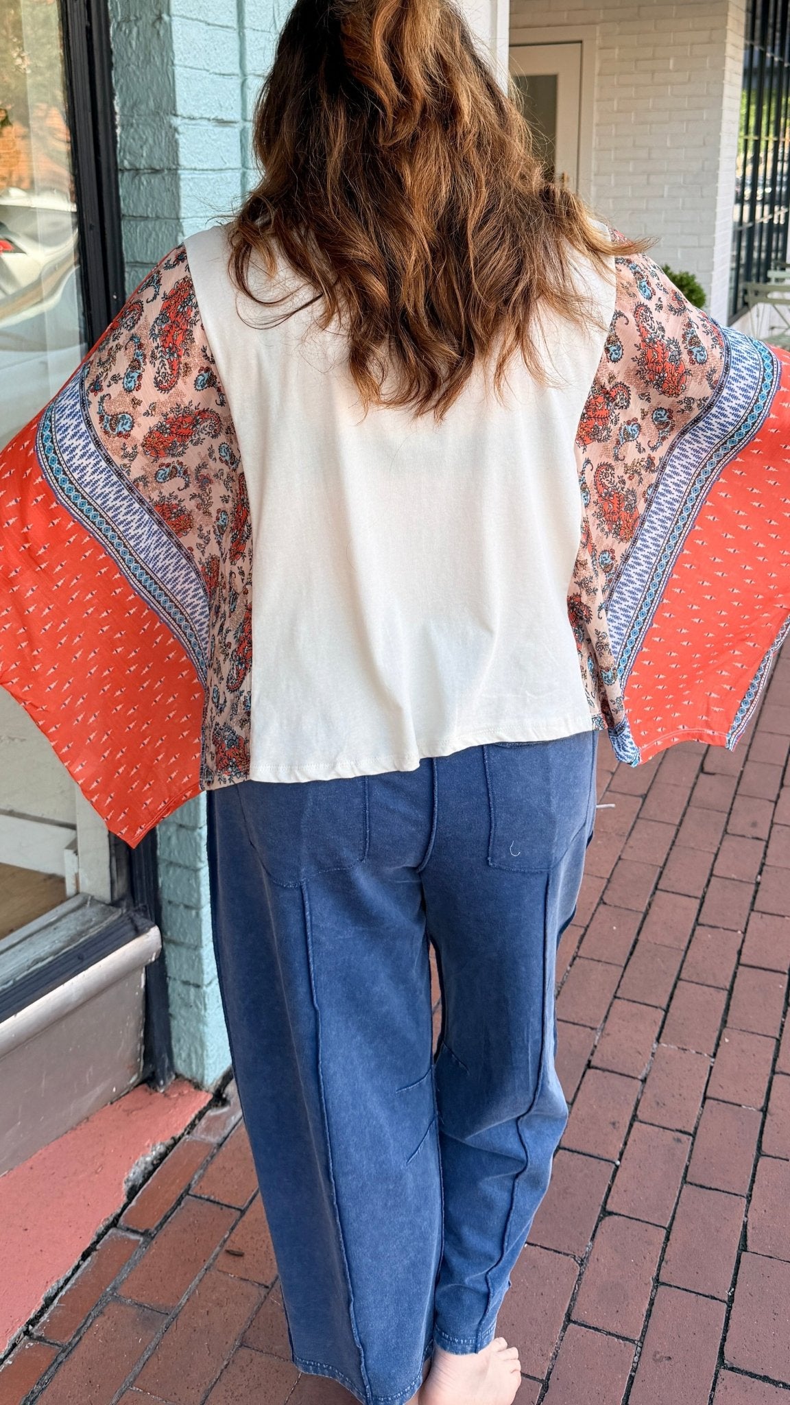 Butterfly Dreamer Boho Graphic Poncho - Rebecca James Clothing
