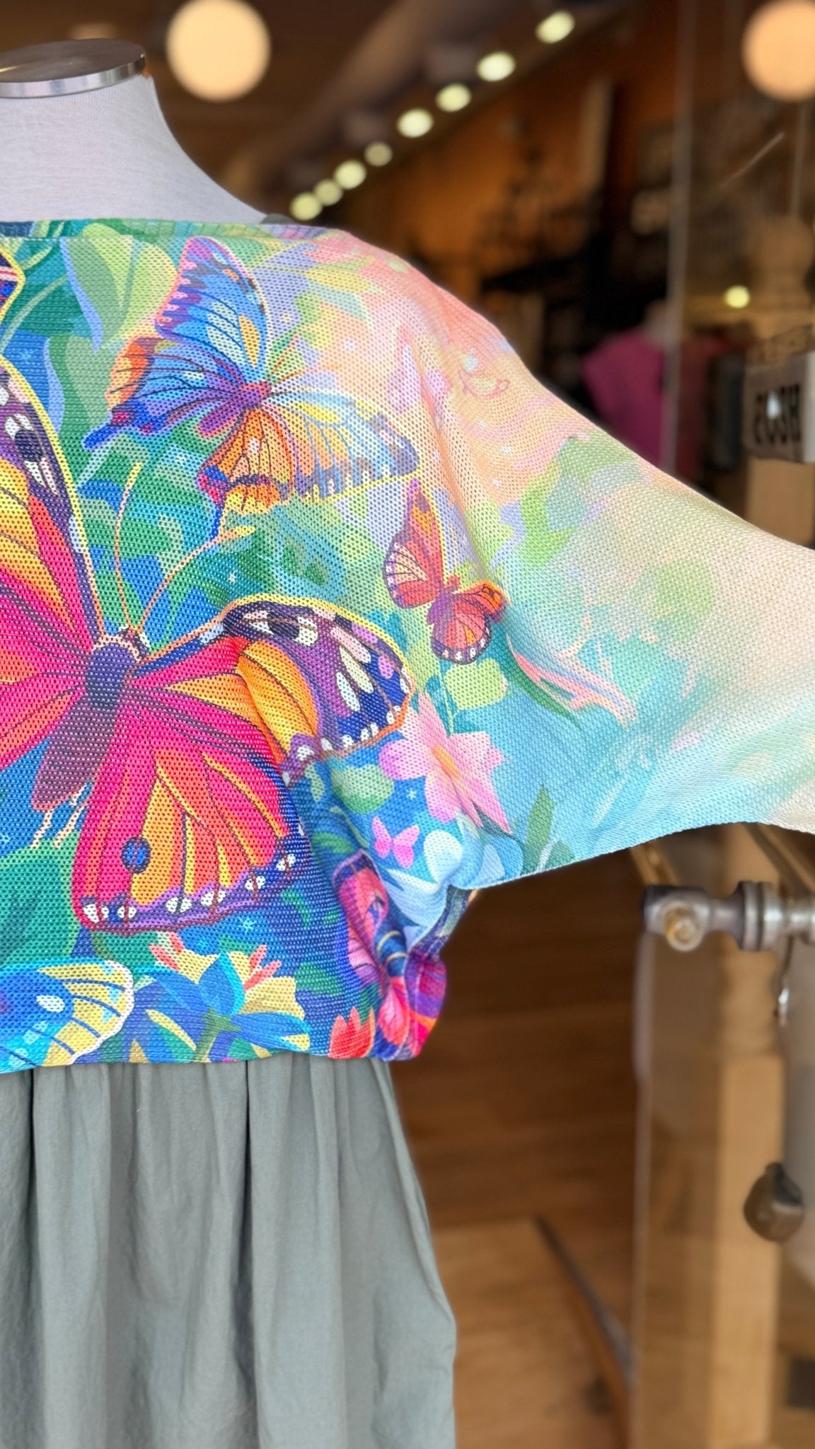 Butterfly Summer Lightwieght Knit Sweater - Rebecca James Clothing