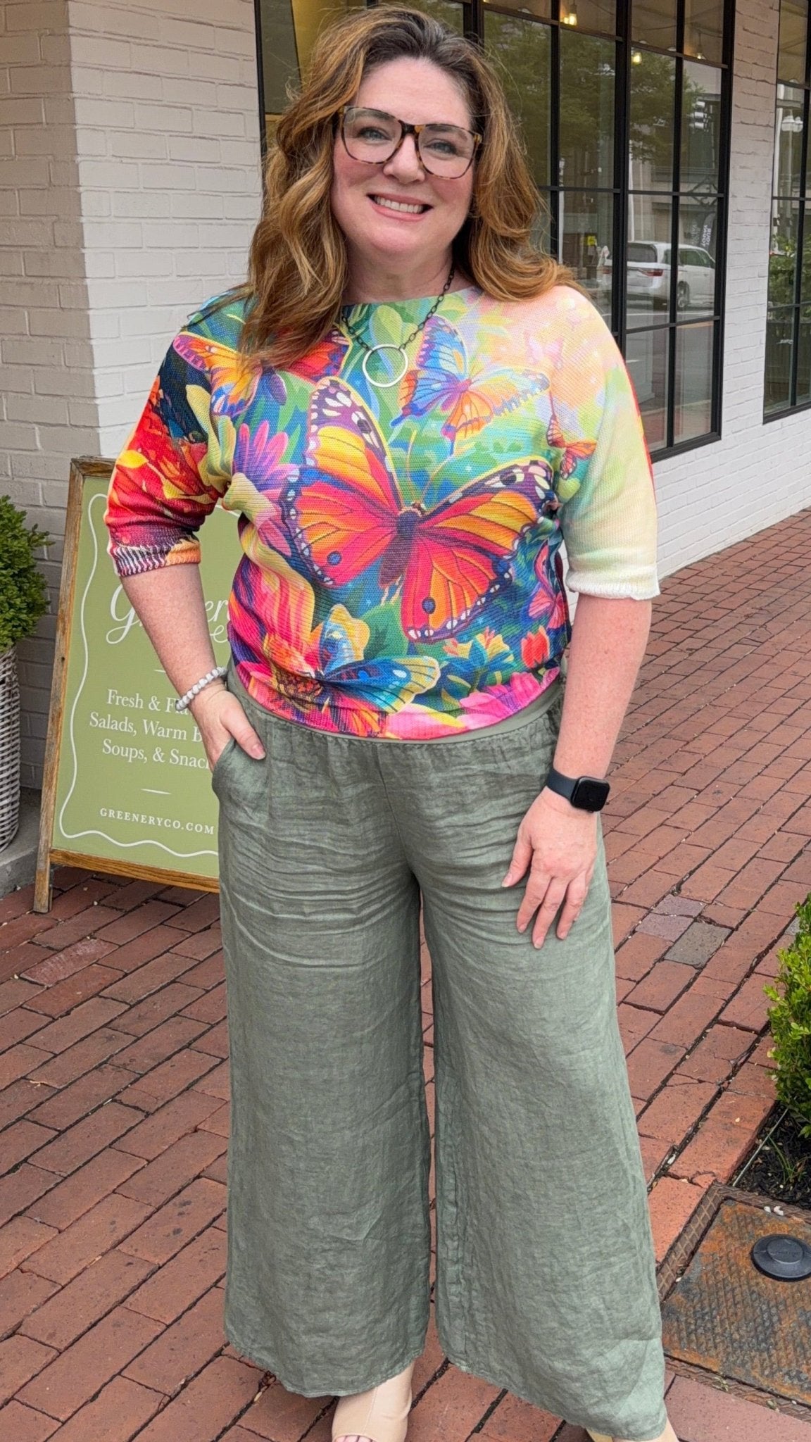 Butterfly Summer Lightwieght Knit Sweater - Rebecca James Clothing