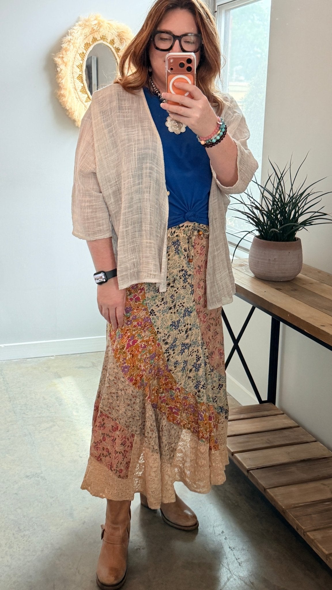 Cascading Floral Maxi Skirt - Rebecca James Clothing