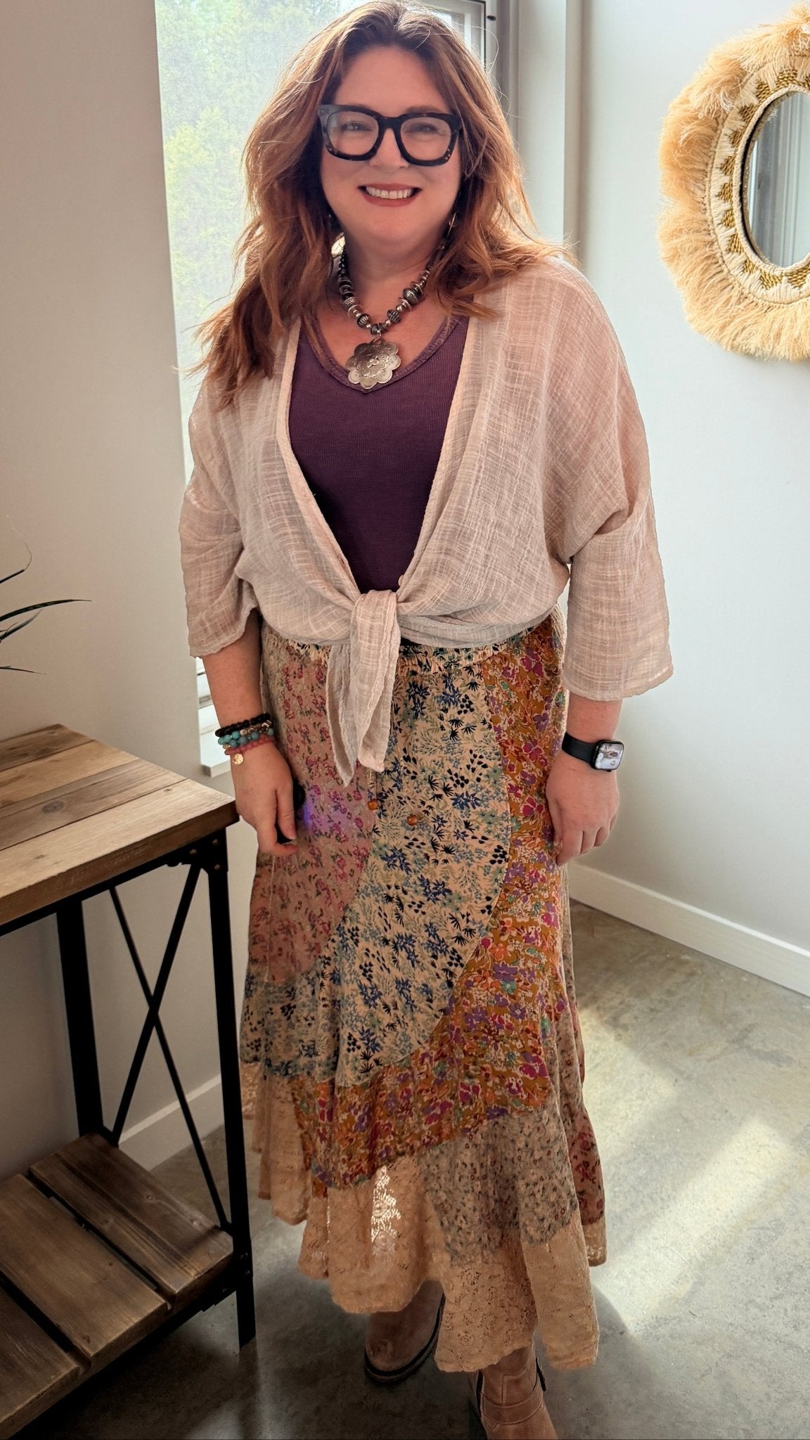 Cascading Floral Maxi Skirt - Rebecca James Clothing