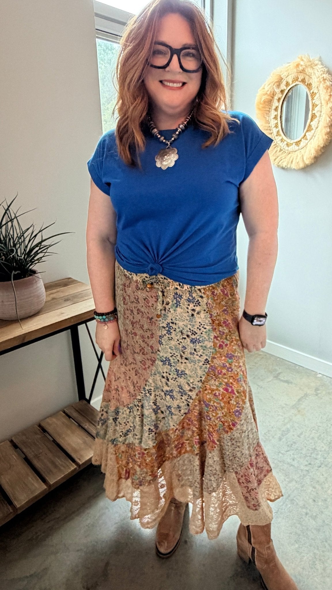 Cascading Floral Maxi Skirt - Rebecca James Clothing