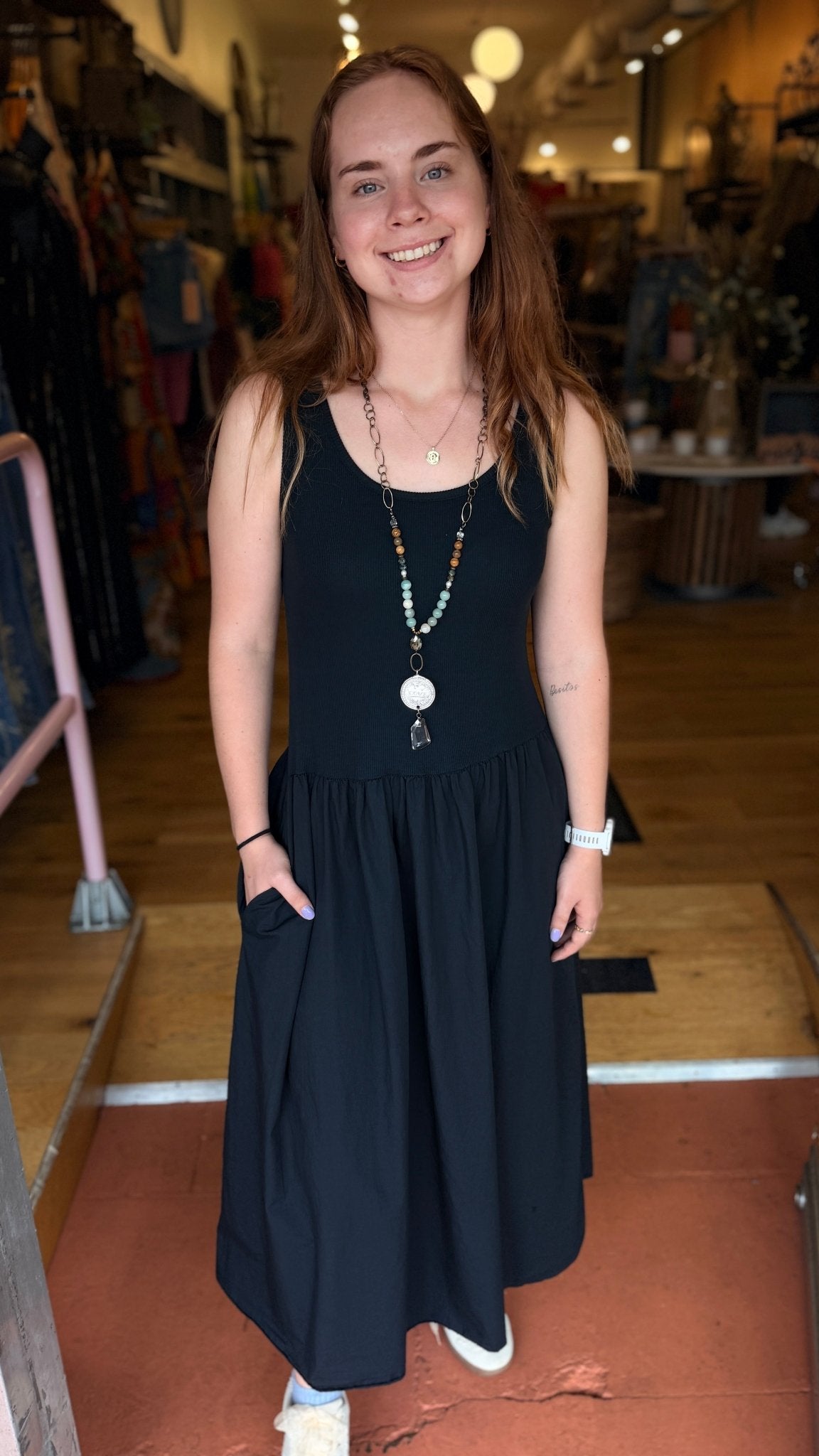 Everyday Cotton Knit Tank Dress - Rebecca James Clothing