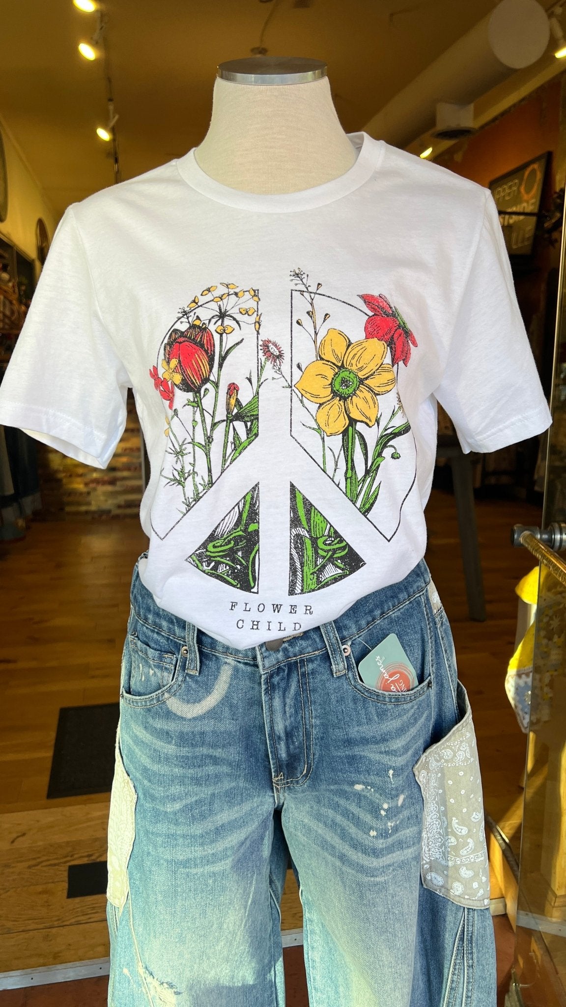 Flower Child Peace Graphic Tee - Rebecca James Clothing