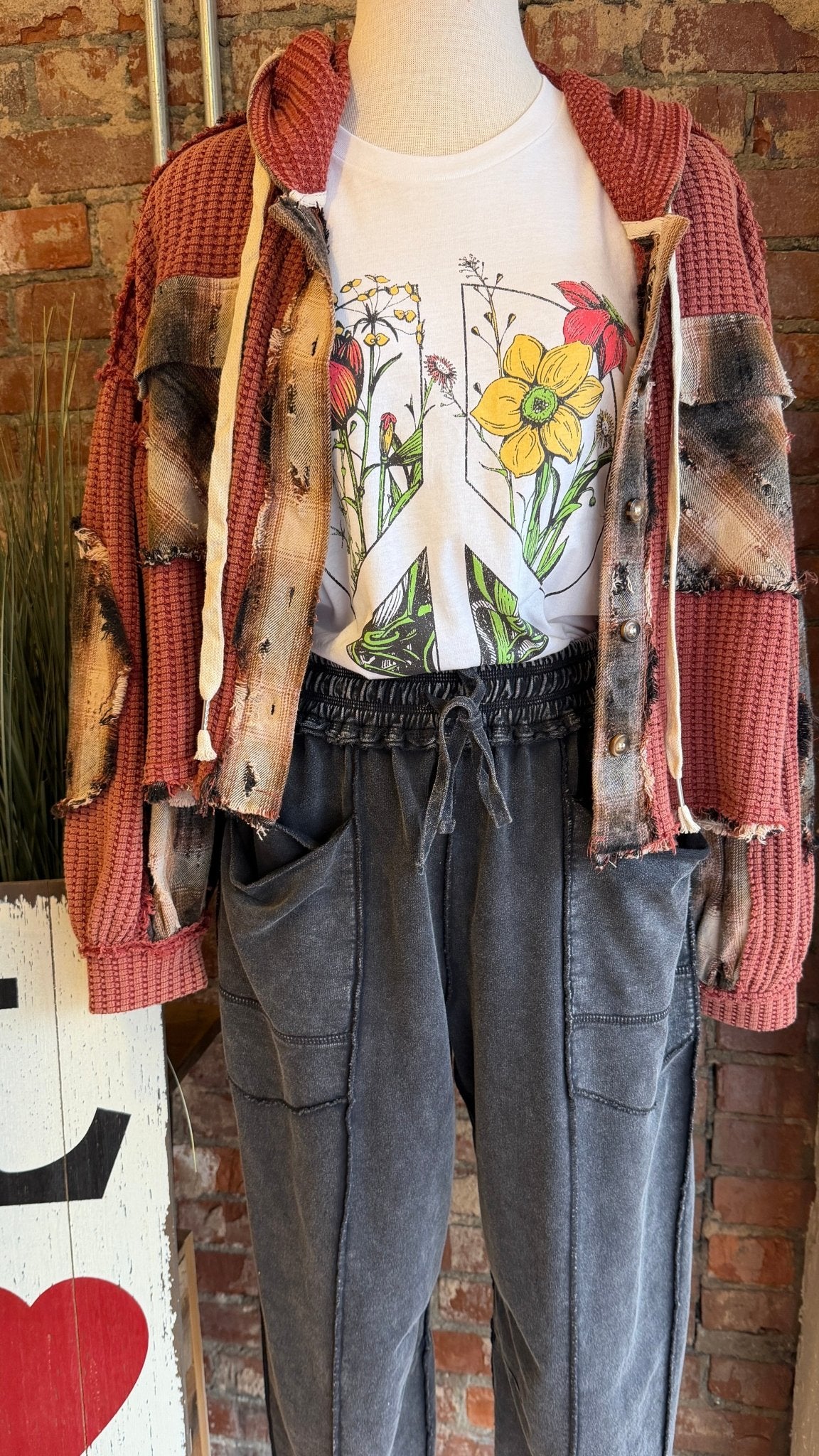 Flower Child Peace Graphic Tee - Rebecca James Clothing