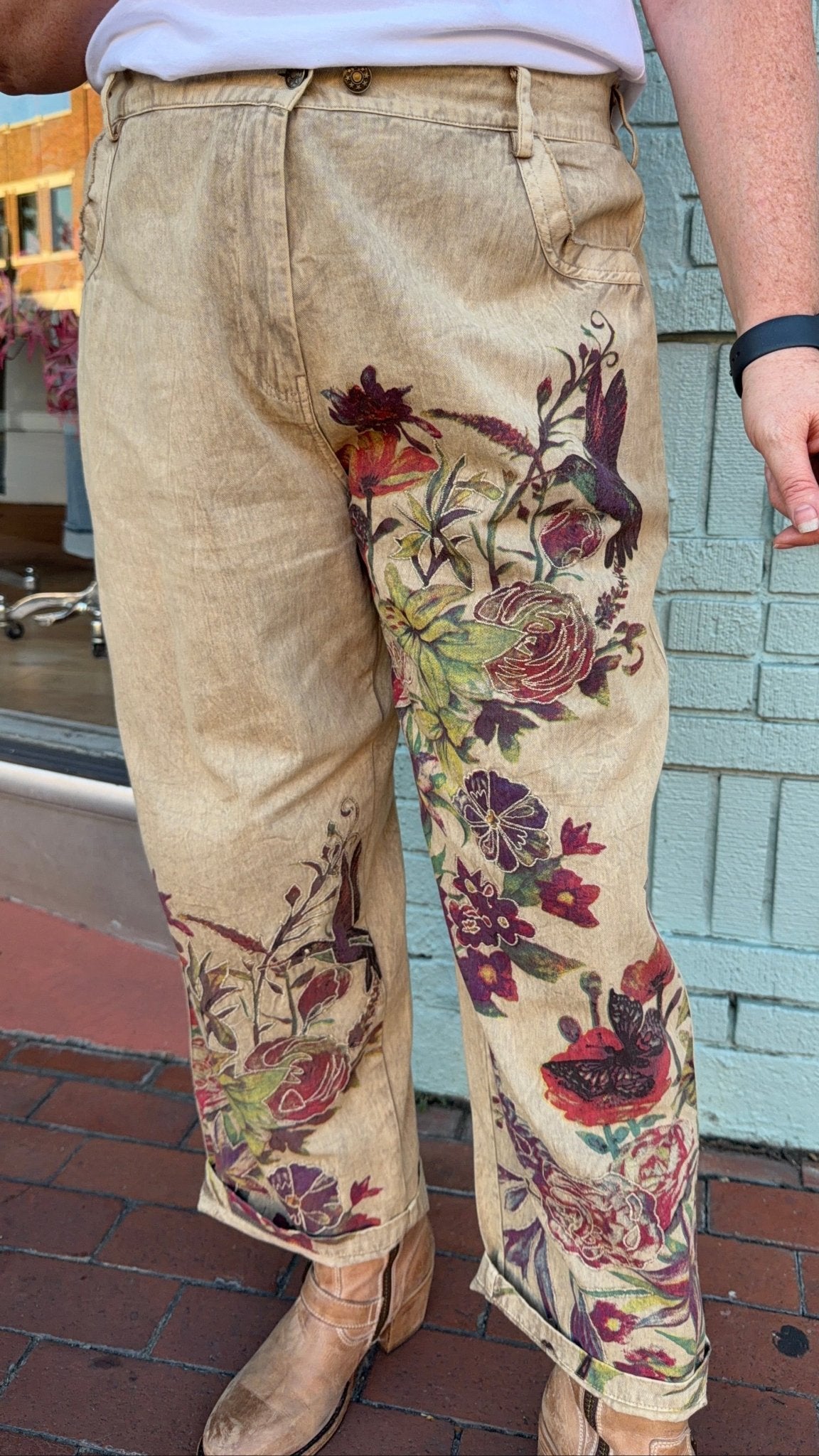 Flower Vine Boho Chic Pants - Rebecca James Clothing