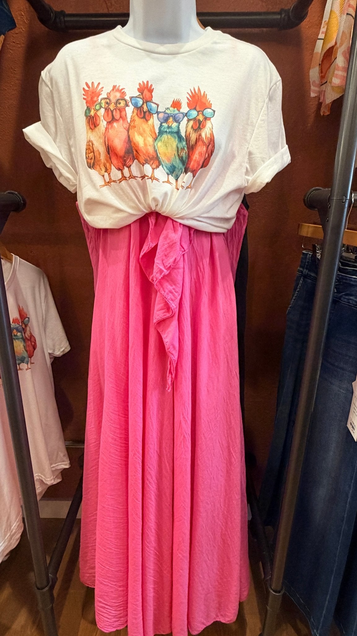 Funky Chicken Graphic Tee - Rebecca James Clothing