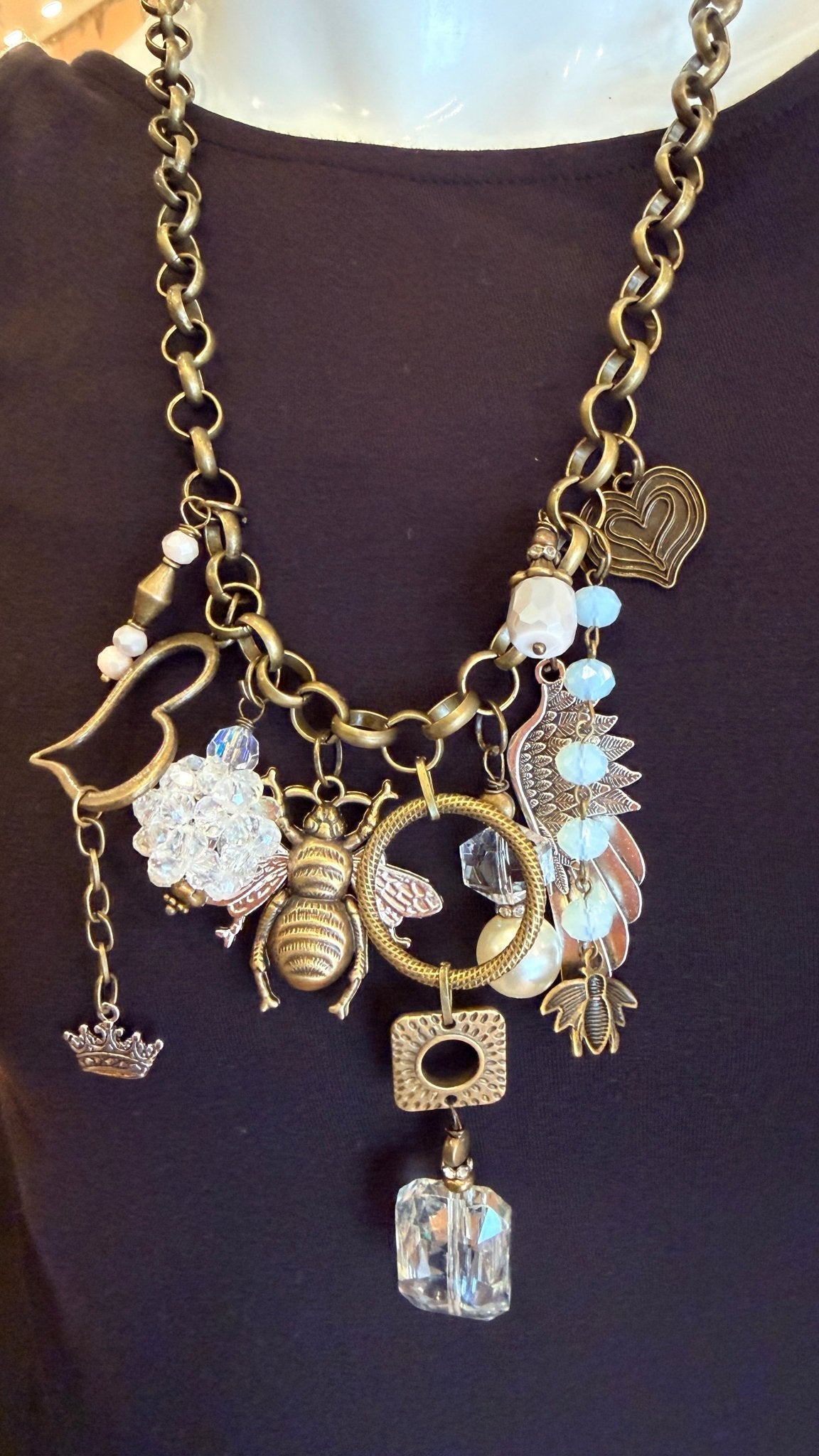 Gypsy Junk One of A Kind Charm Necklace - Rebecca James Clothing