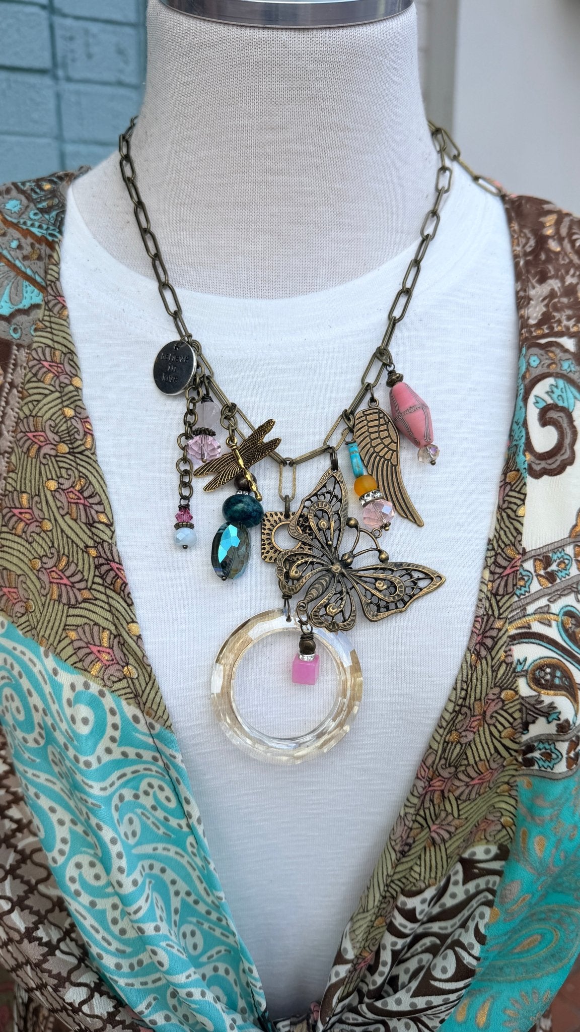 Gypsy Junk One of A Kind Charm Necklace - Rebecca James Clothing