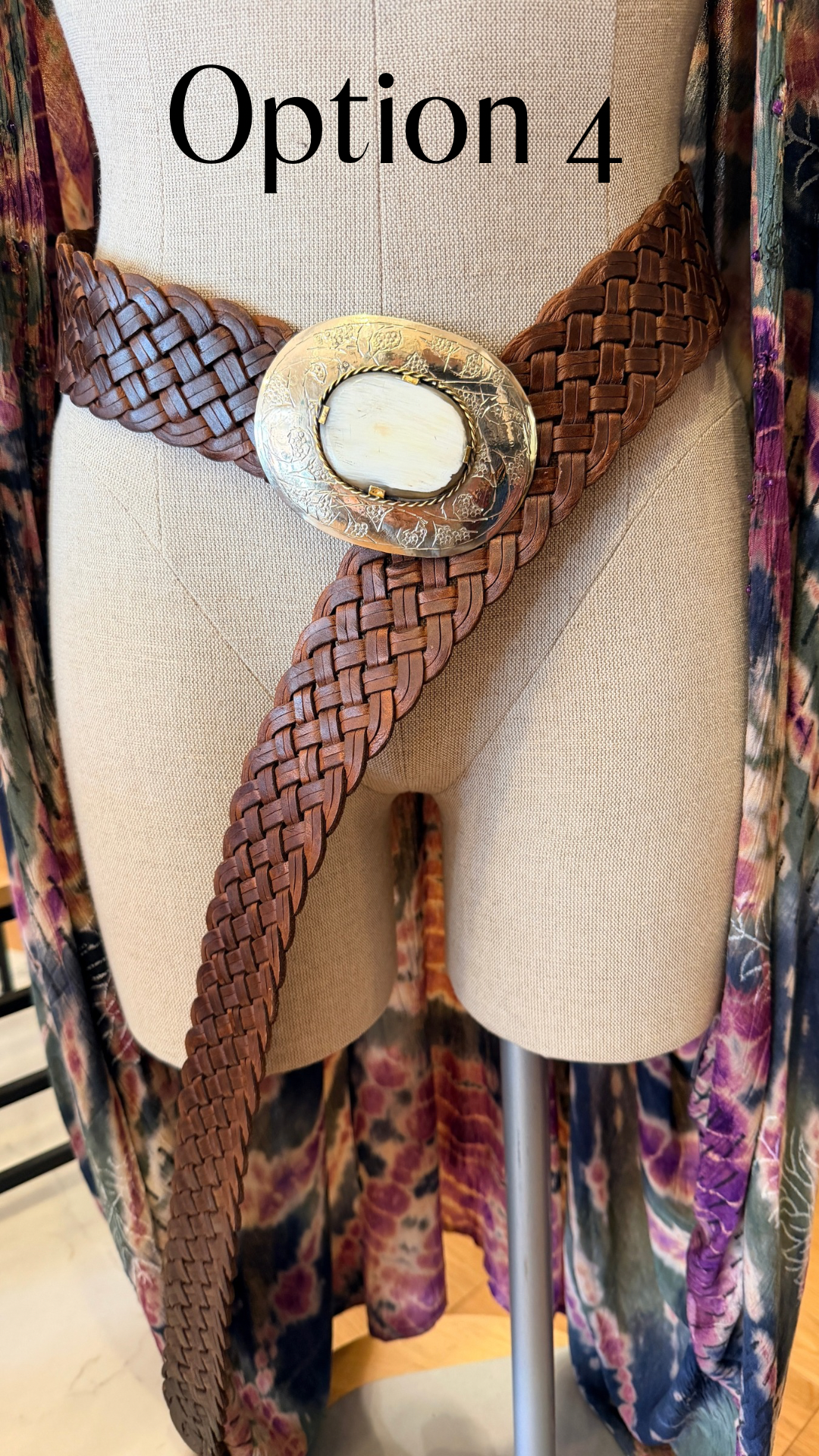 Leather Boho Belt with Chunky Buckle - Rebecca James Clothing