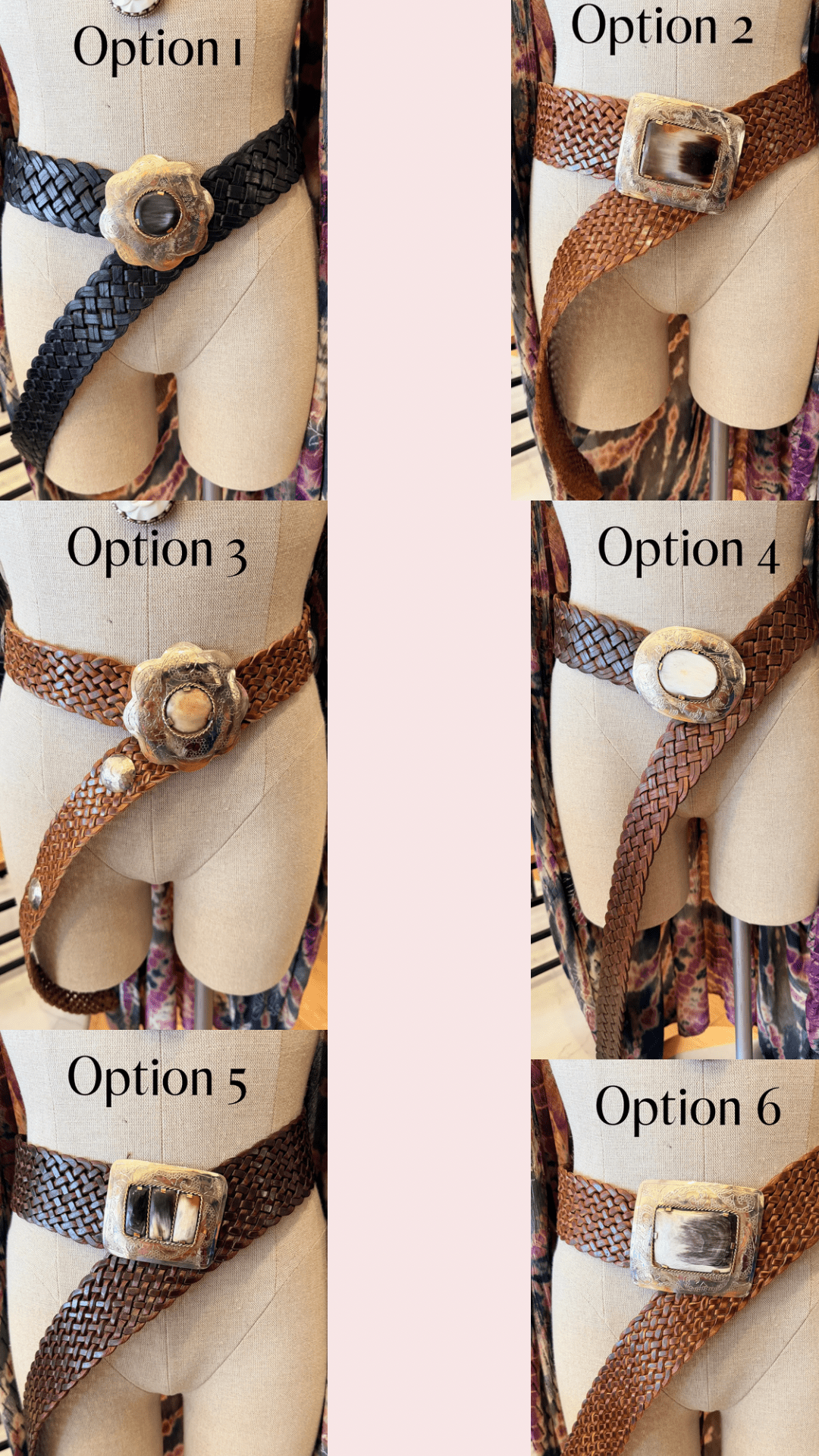 Leather Boho Belt with Chunky Buckle - Rebecca James Clothing