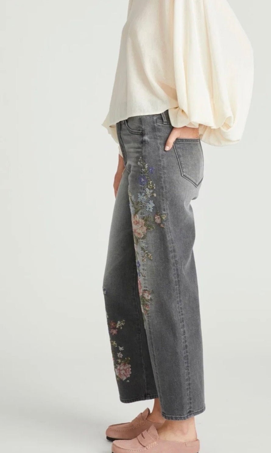 Lucy Barrel Natura Needlepoint by Driftwwod Jeans - Rebecca James Clothing