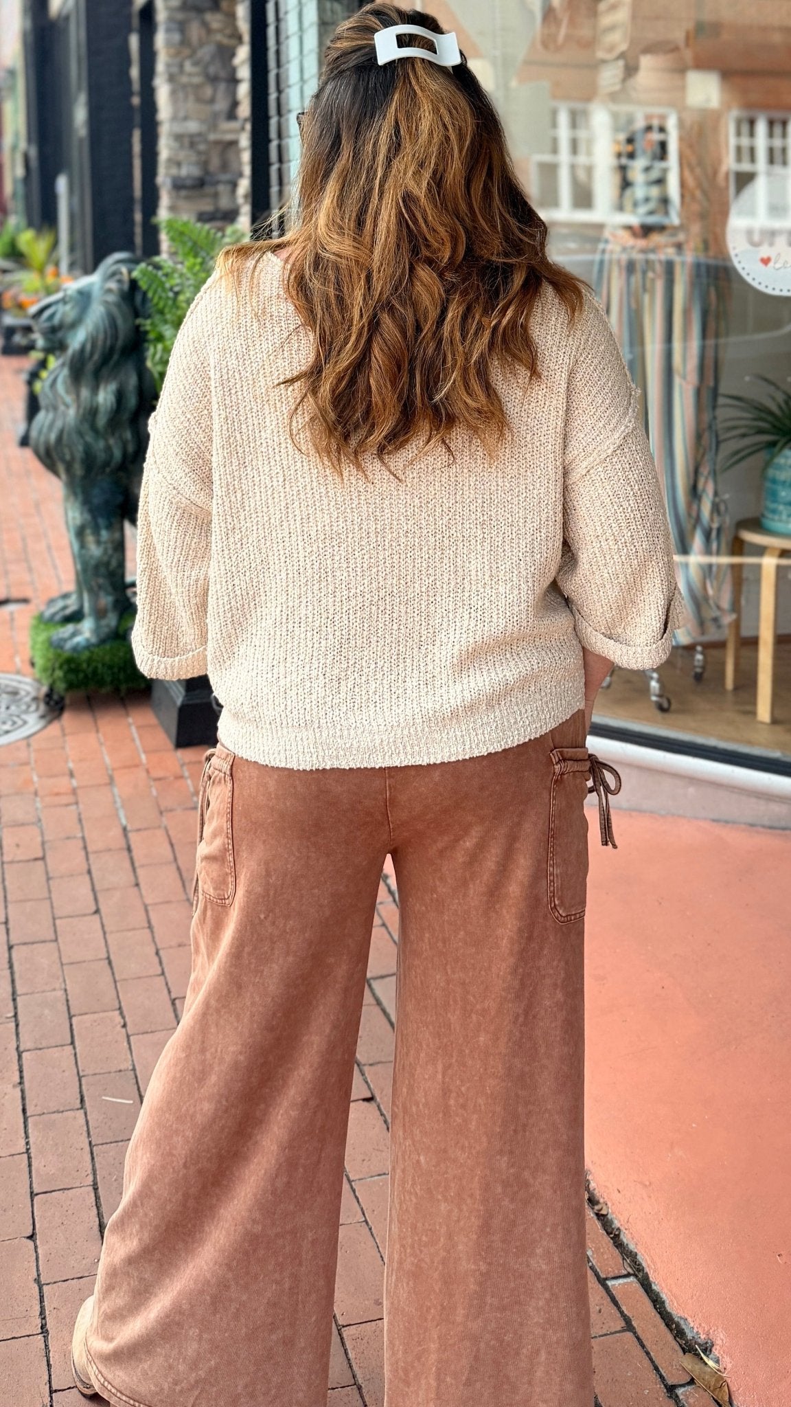 Market Mornings Brown Cotton Boho Pants - Rebecca James Clothing