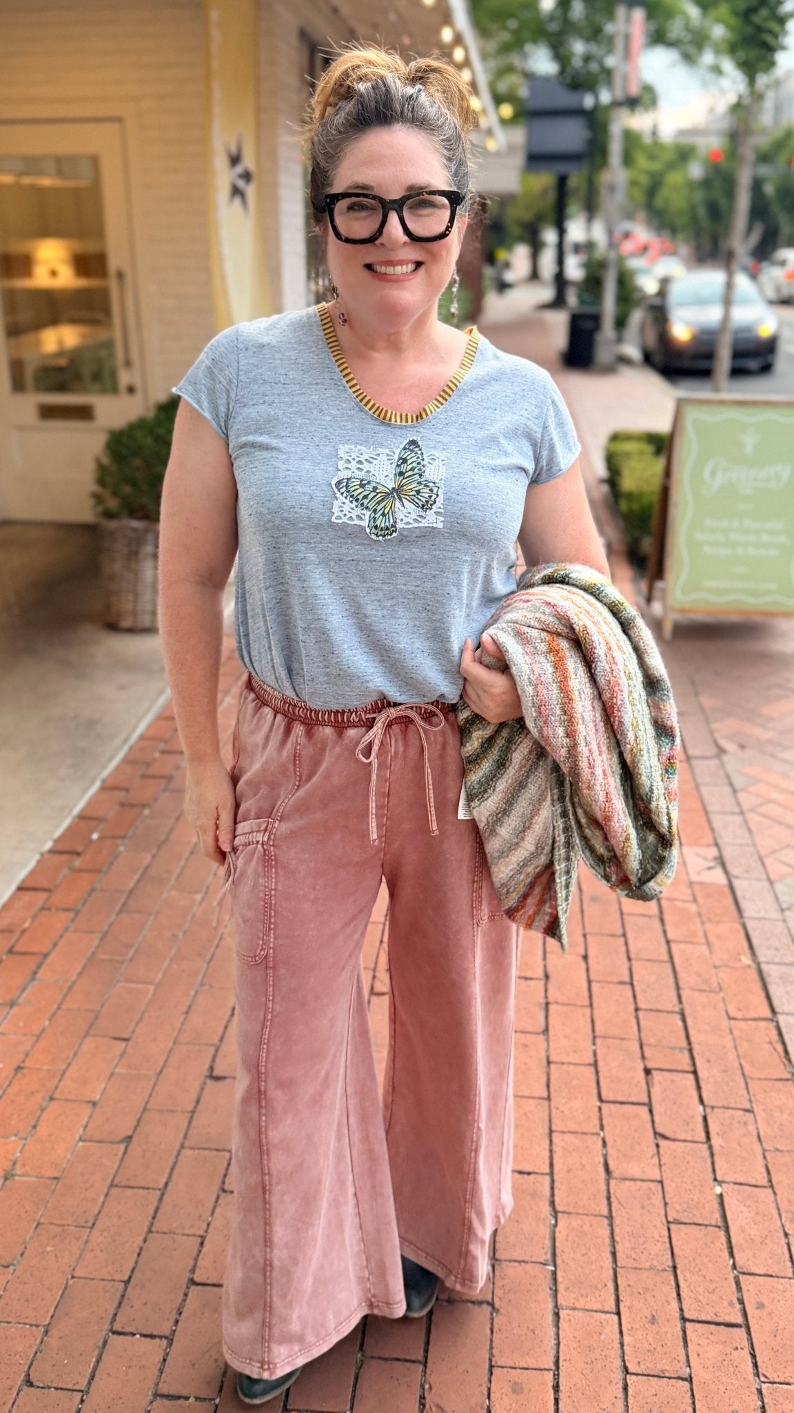 Market Mornings Mineral Rose Cotton Boho Pants - Rebecca James Clothing