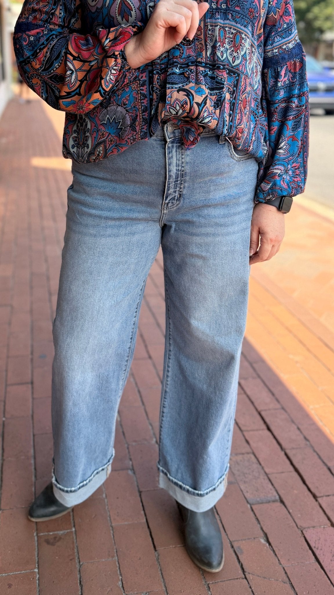 Medium Wash Comfort Stretch HIgh Rise Jeans - Rebecca James Clothing