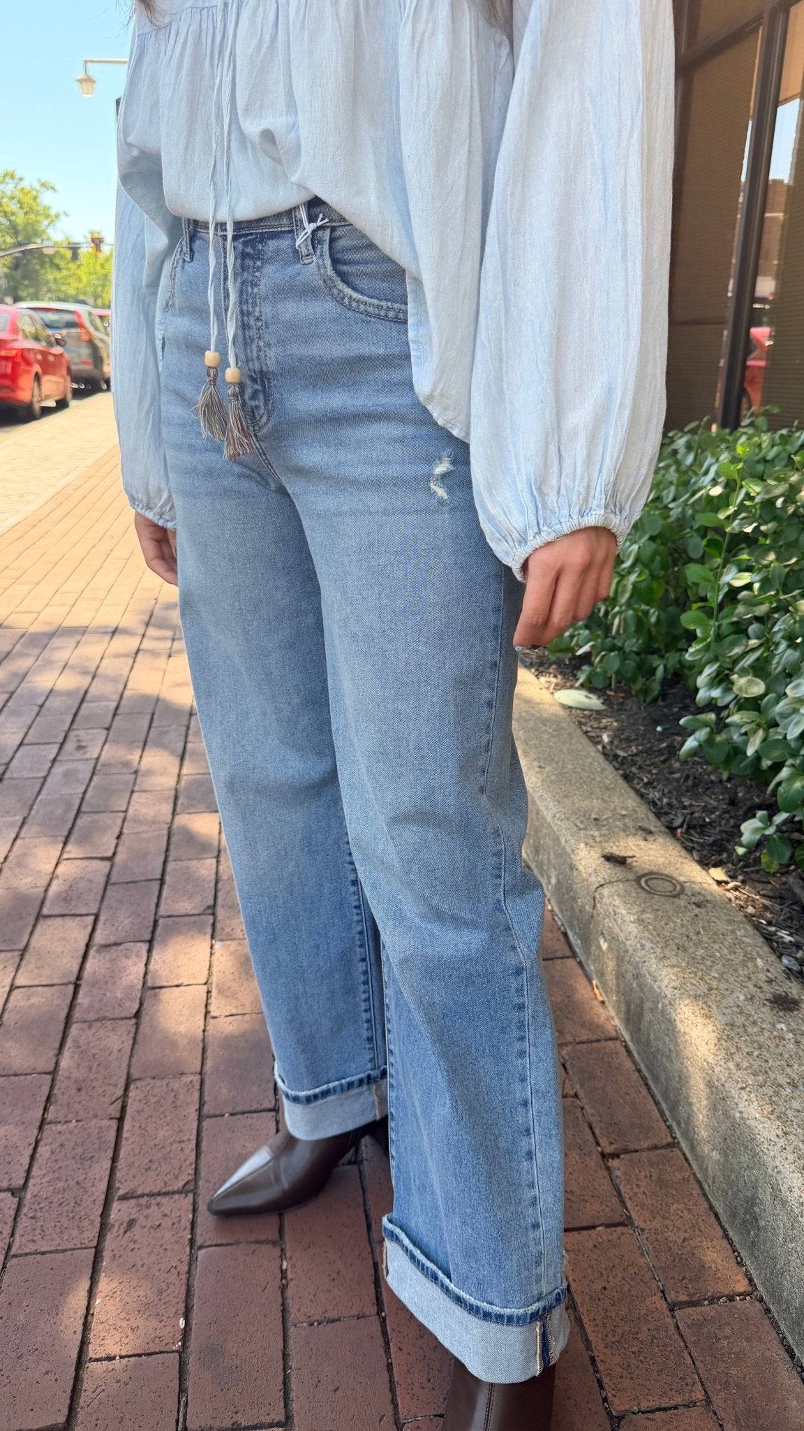 Medium Wash Comfort Stretch HIgh Rise Jeans - Rebecca James Clothing