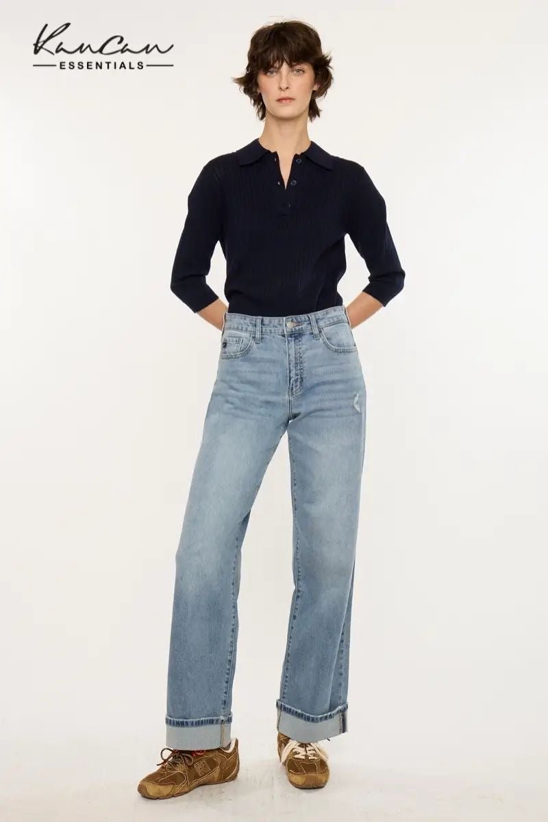Medium Wash Comfort Stretch HIgh Rise Jeans - Rebecca James Clothing