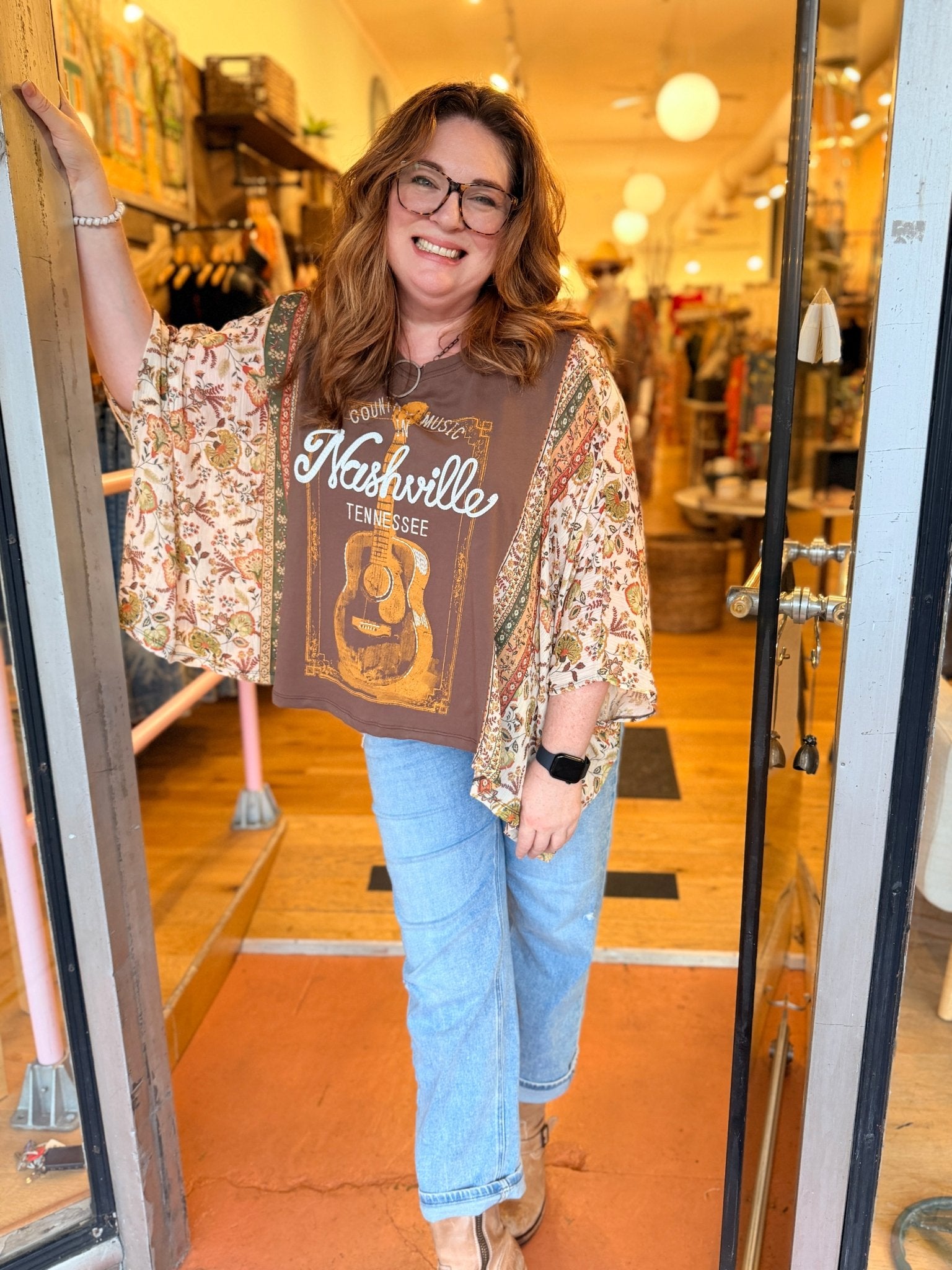 Nashville Country Music Boho Poncho Top - Rebecca James Clothing