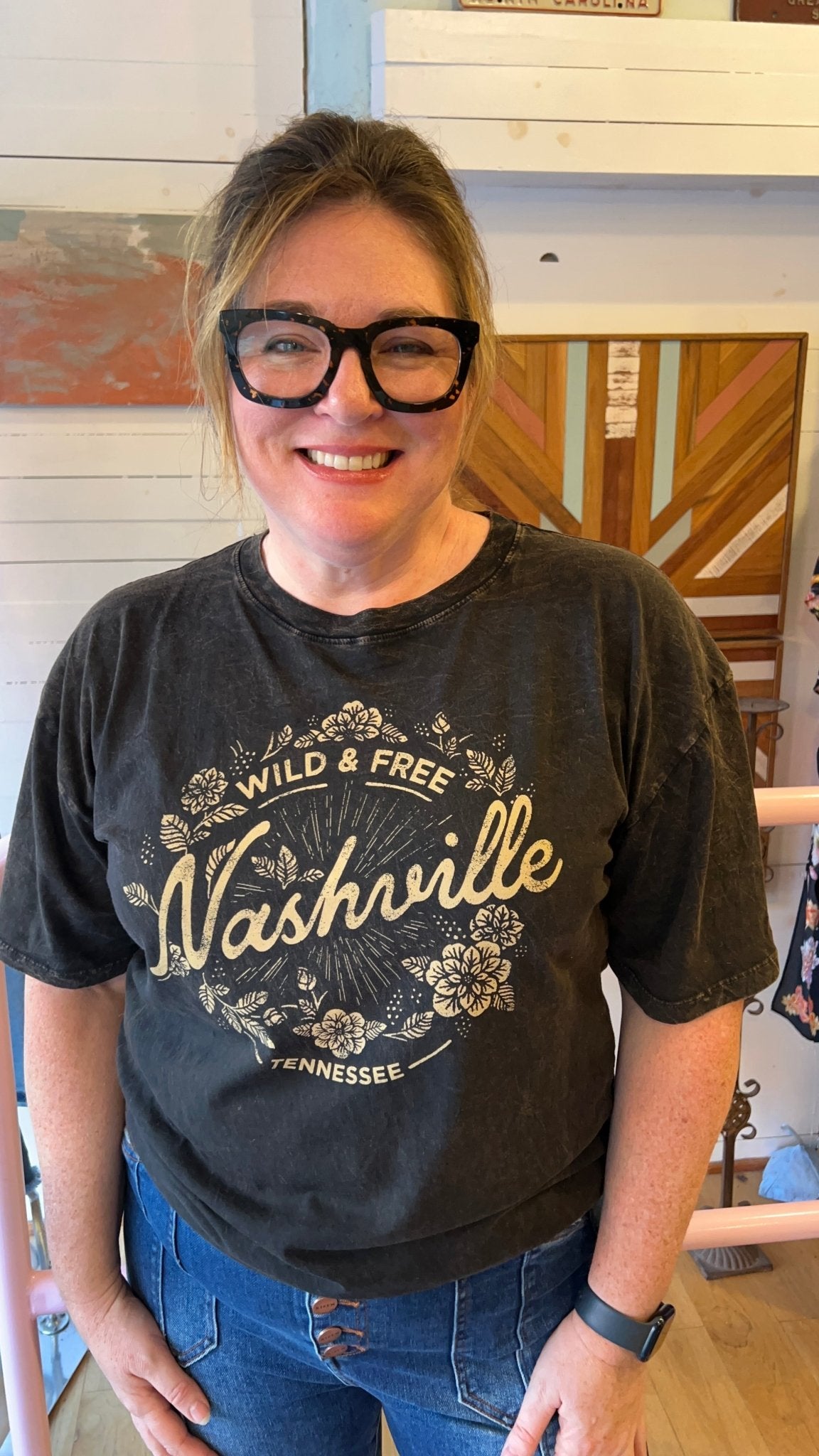 Nashville Wild & Free Graphic Tee - Rebecca James Clothing