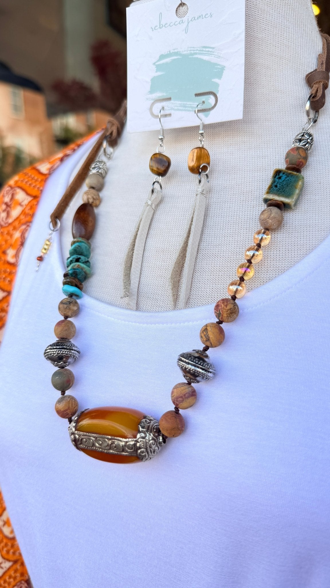 Nature's Path Hand Beaded Necklace by RJC - Rebecca James Clothing