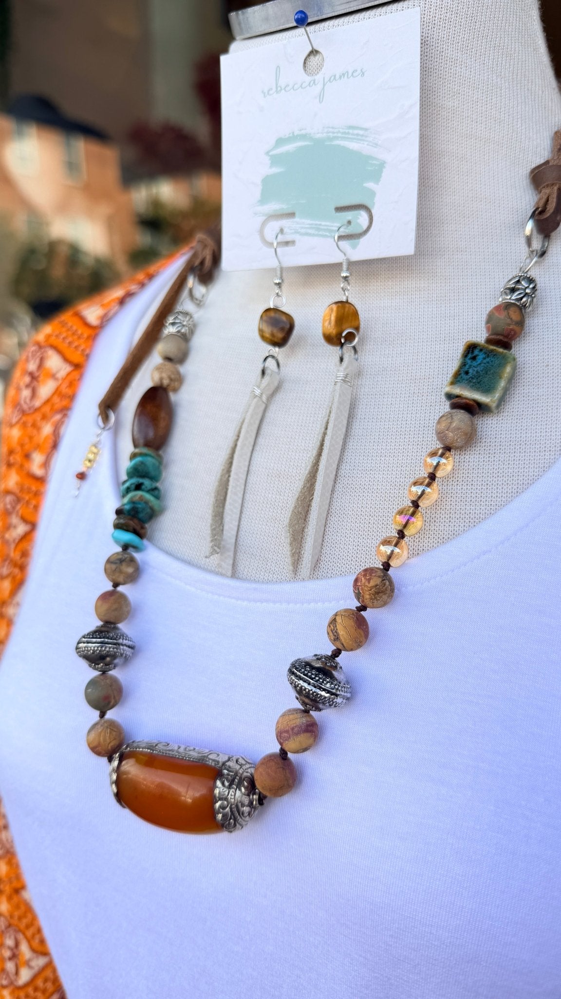 Nature's Path Hand Beaded Necklace by RJC - Rebecca James Clothing