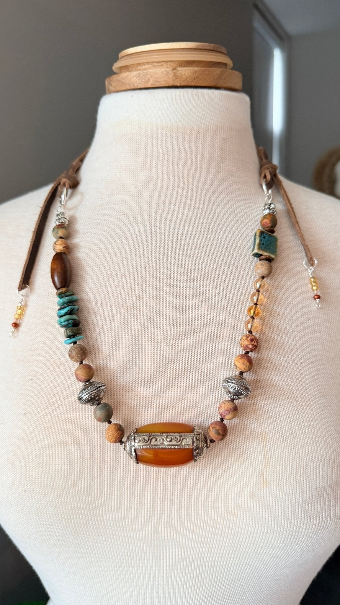 Nature's Path Hand Beaded Necklace by RJC - Rebecca James Clothing
