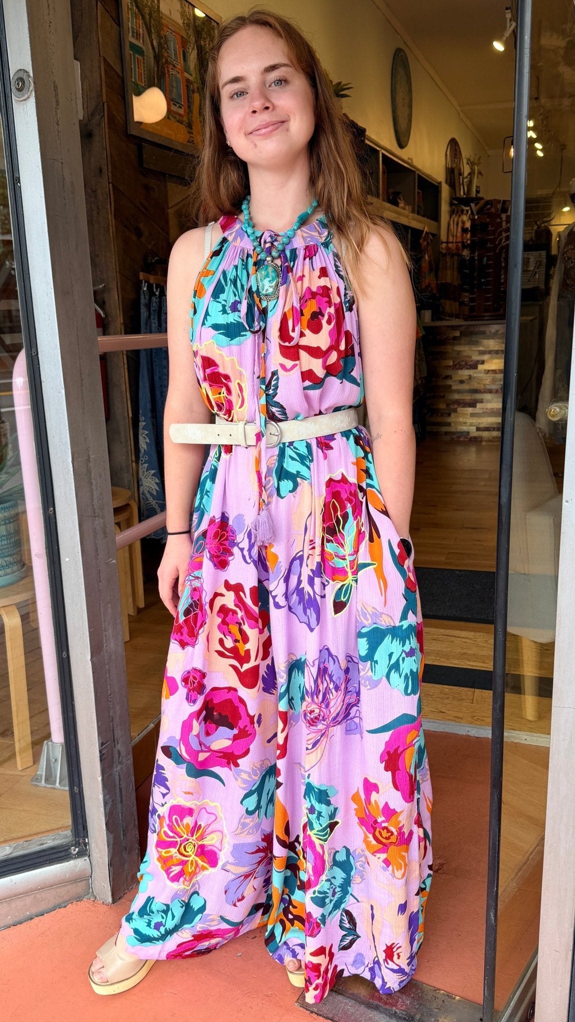 Orchid Flower Bloom Jumpsuit - Rebecca James Clothing