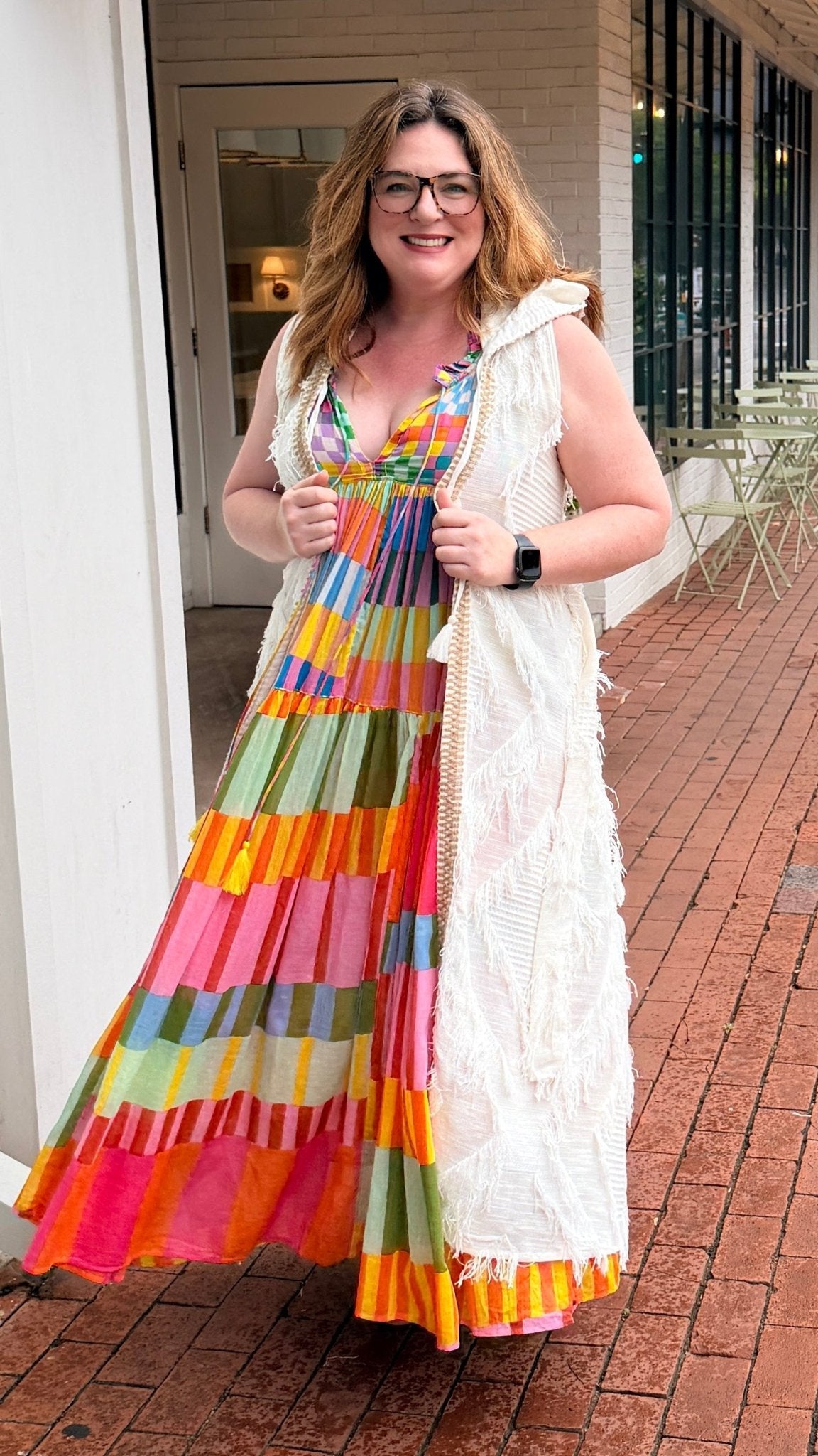 Panama Bright Color block Halter Maxi Dress - Rebecca James Clothing