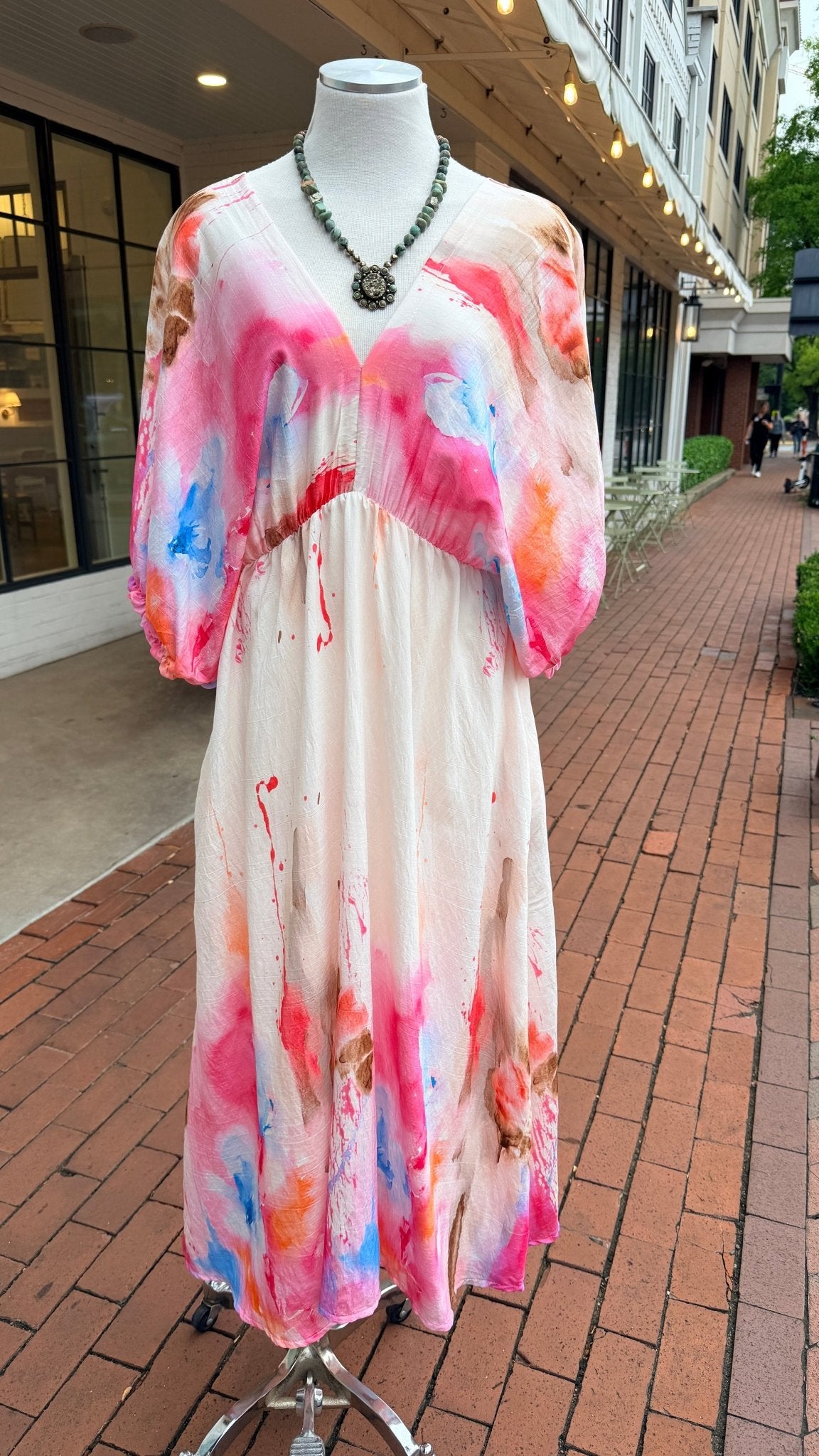 Pink Swirl Boho Maxi Dress - Rebecca James Clothing