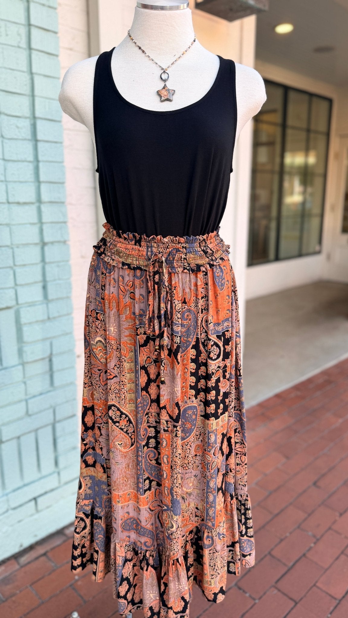 Pumpkin Spice Life Maxi Skirt - Rebecca James Clothing