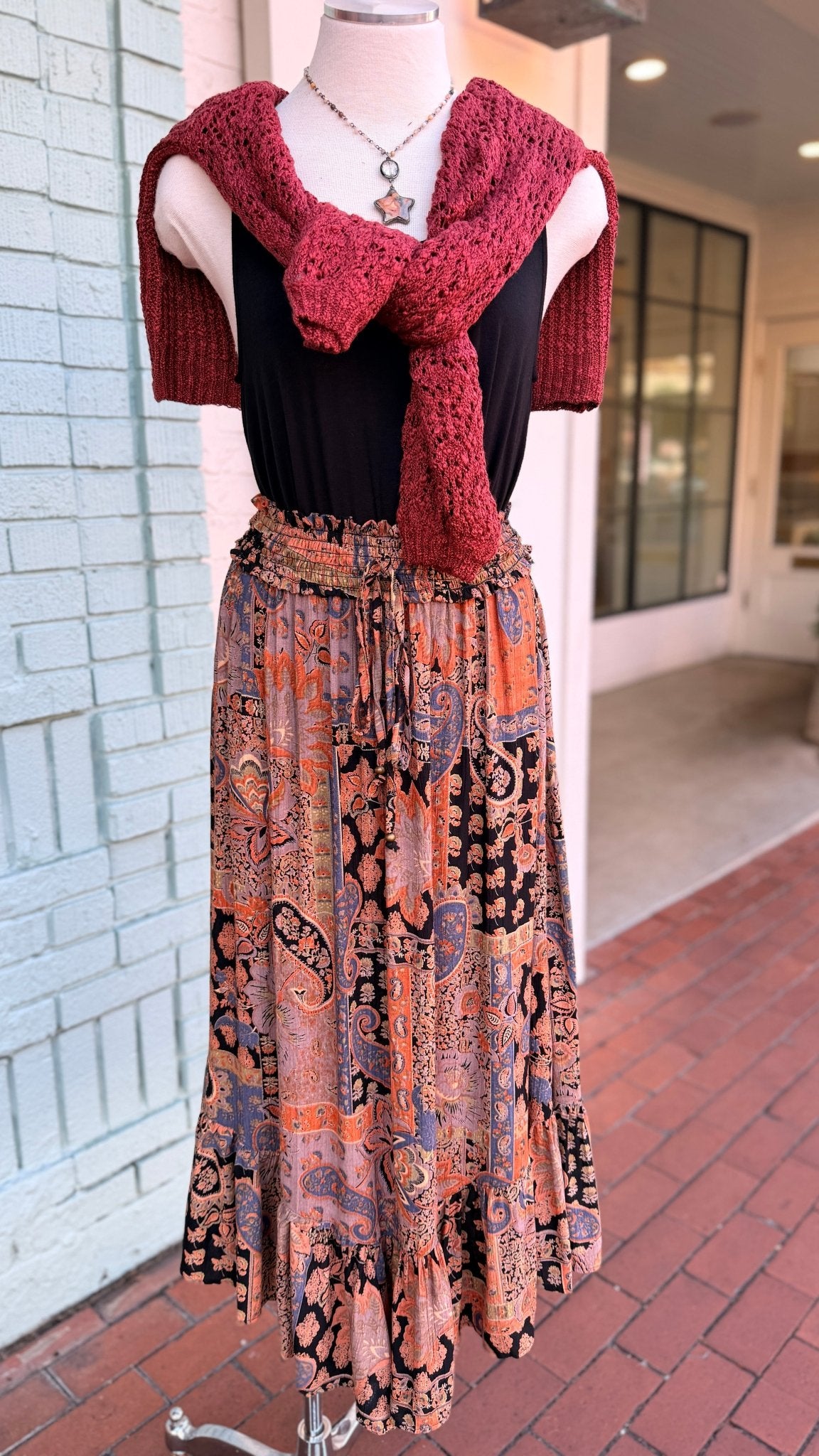 Pumpkin Spice Life Maxi Skirt - Rebecca James Clothing