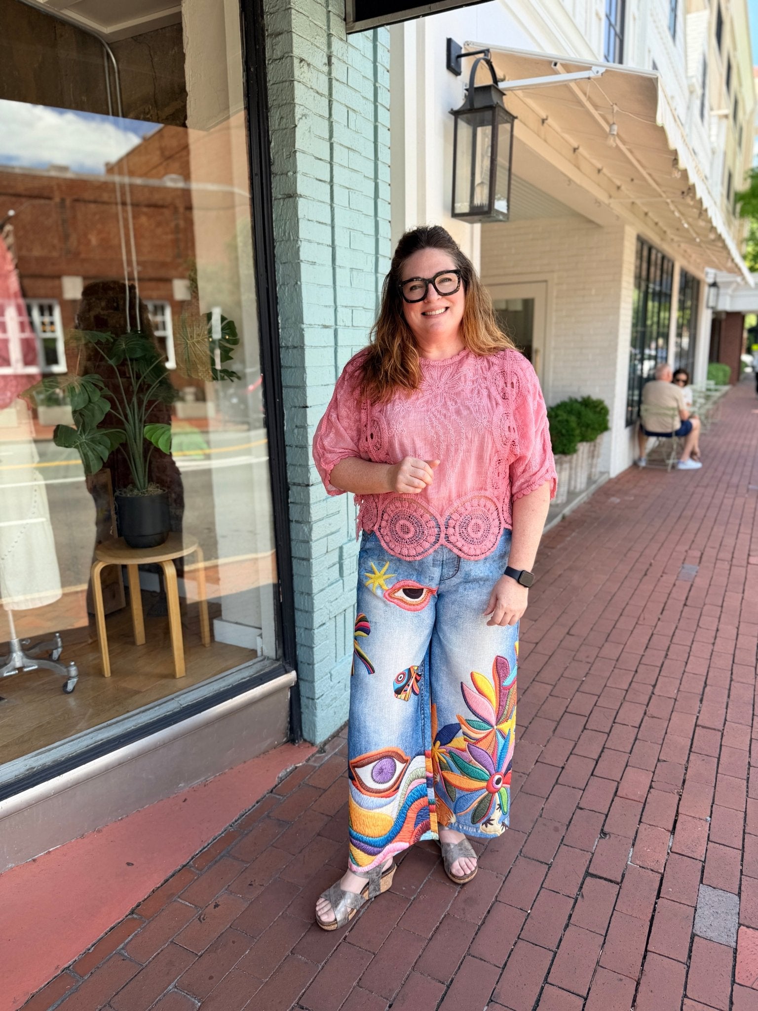 Siren's Dream: Under The Sea Artistic Wide-Leg Pants - Rebecca James Clothing