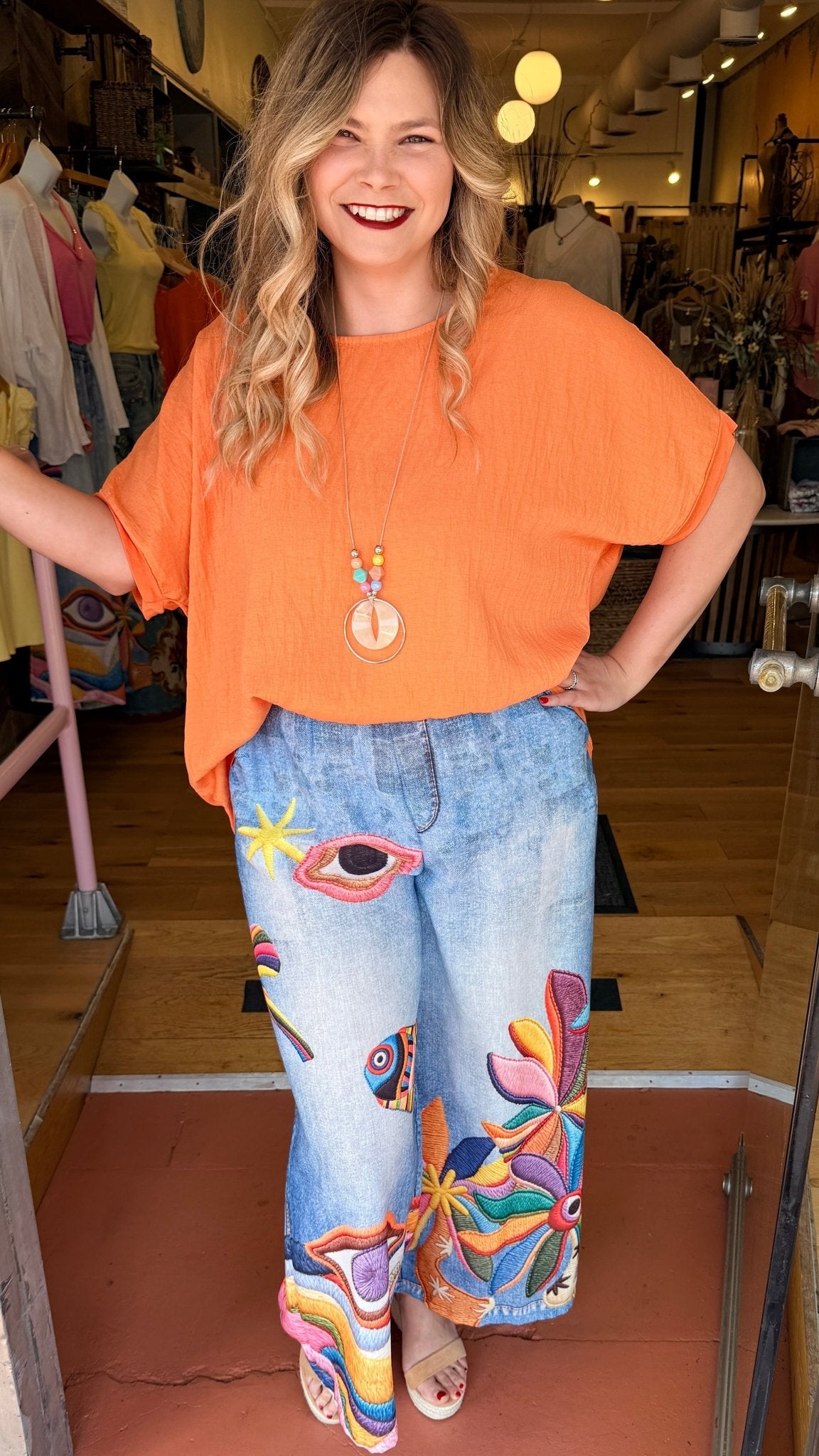 Siren's Dream: Under The Sea Artistic Wide - Leg Pants - Rebecca James Clothing