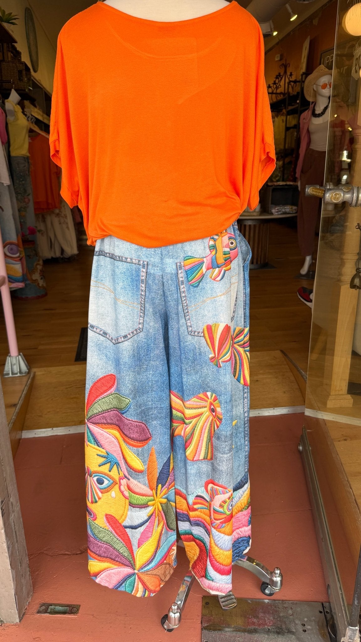 Siren's Dream: Under The Sea Artistic Wide - Leg Pants - Rebecca James Clothing