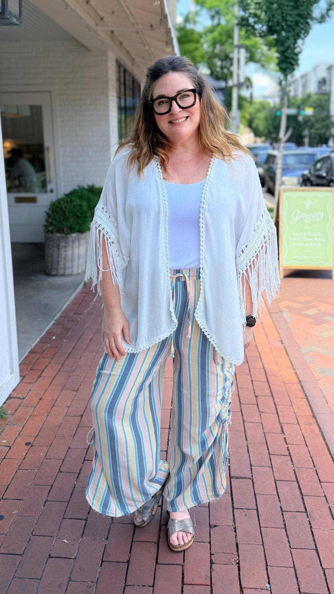 Summer Fun Flowy Striped Pants - Rebecca James Clothing