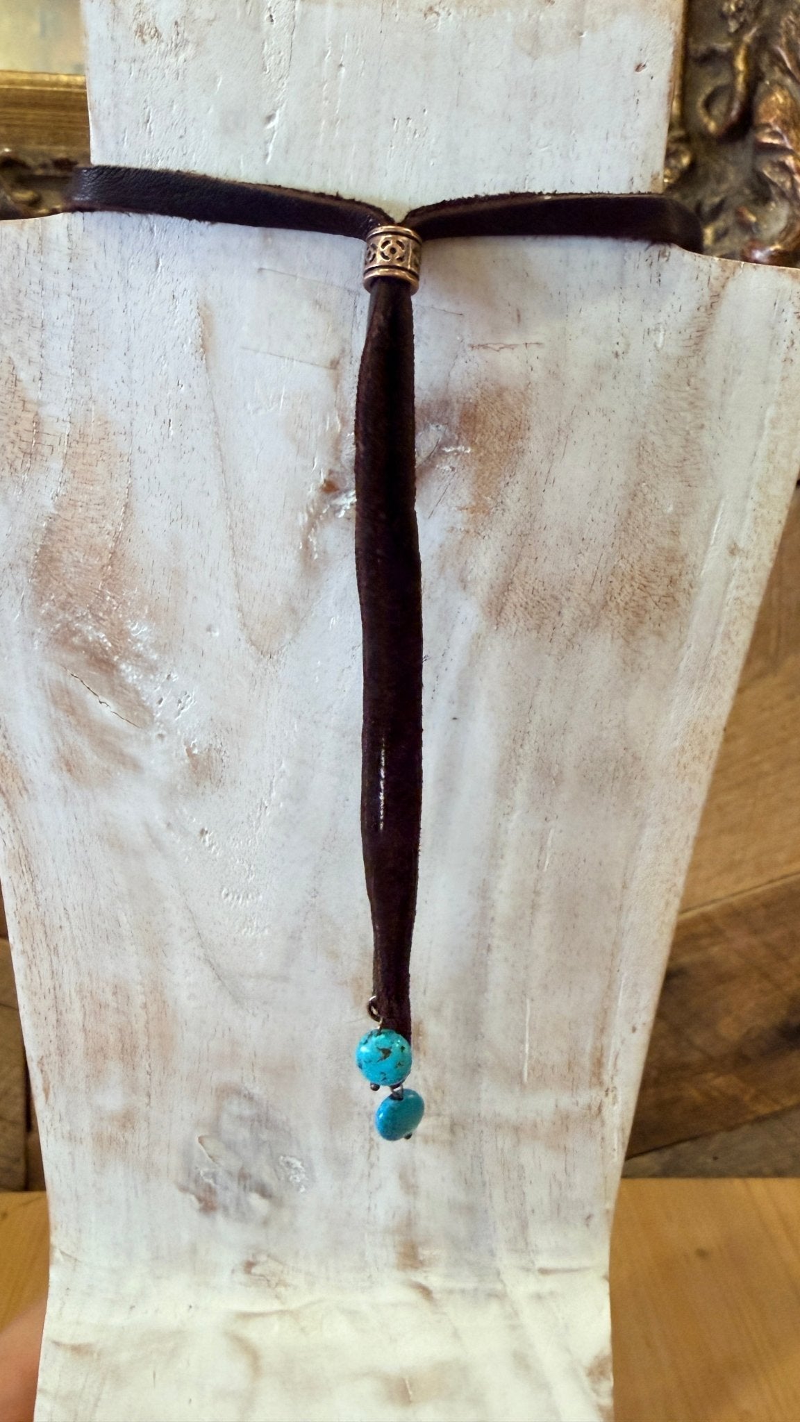Tibetan Silver Heart Pendant with Handbeaded Pearl and Turquoise Necklace - Rebecca James Clothing