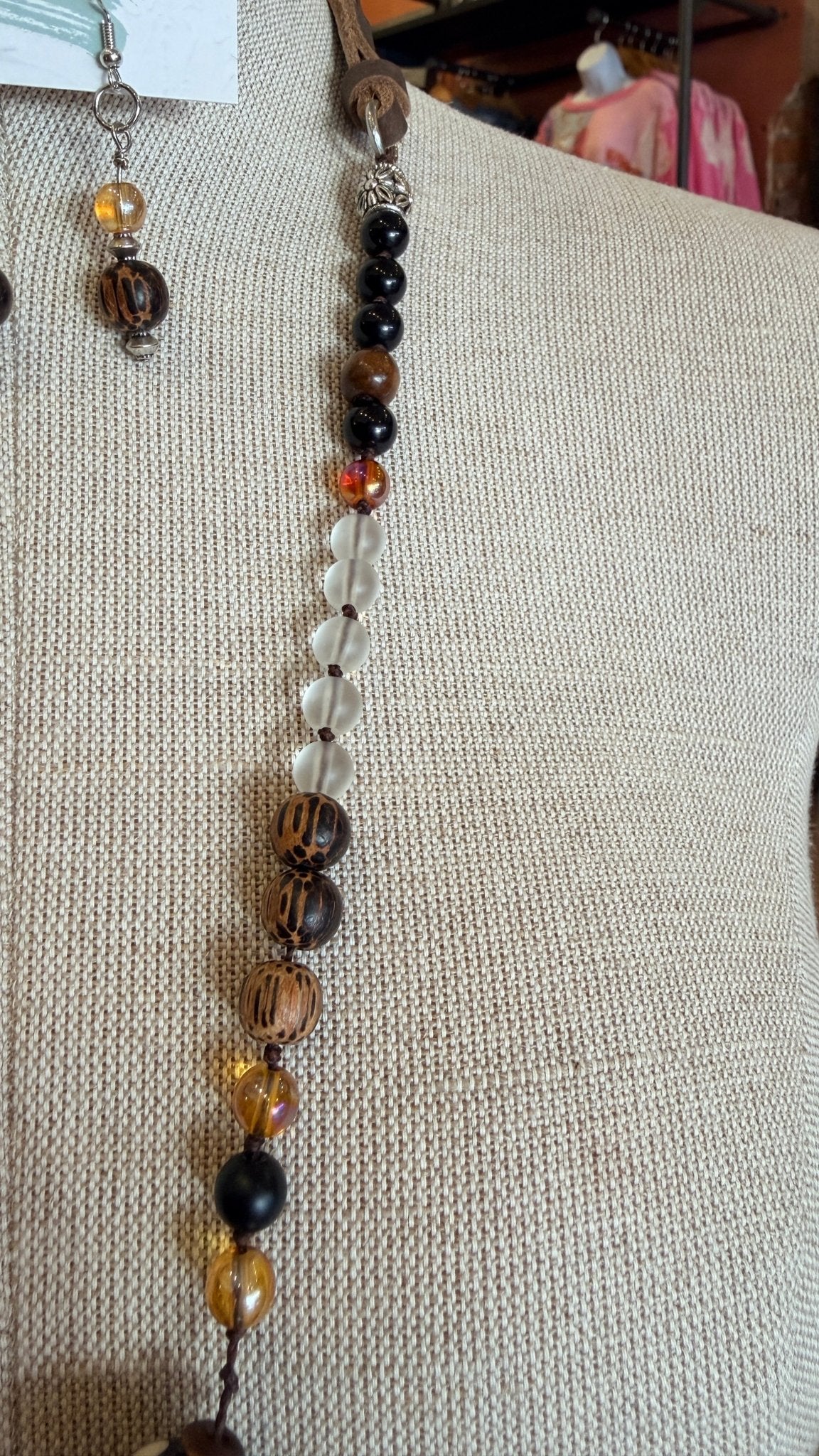 Woodland Wanderer Hand Beaded Necklace by RJC - Rebecca James Clothing