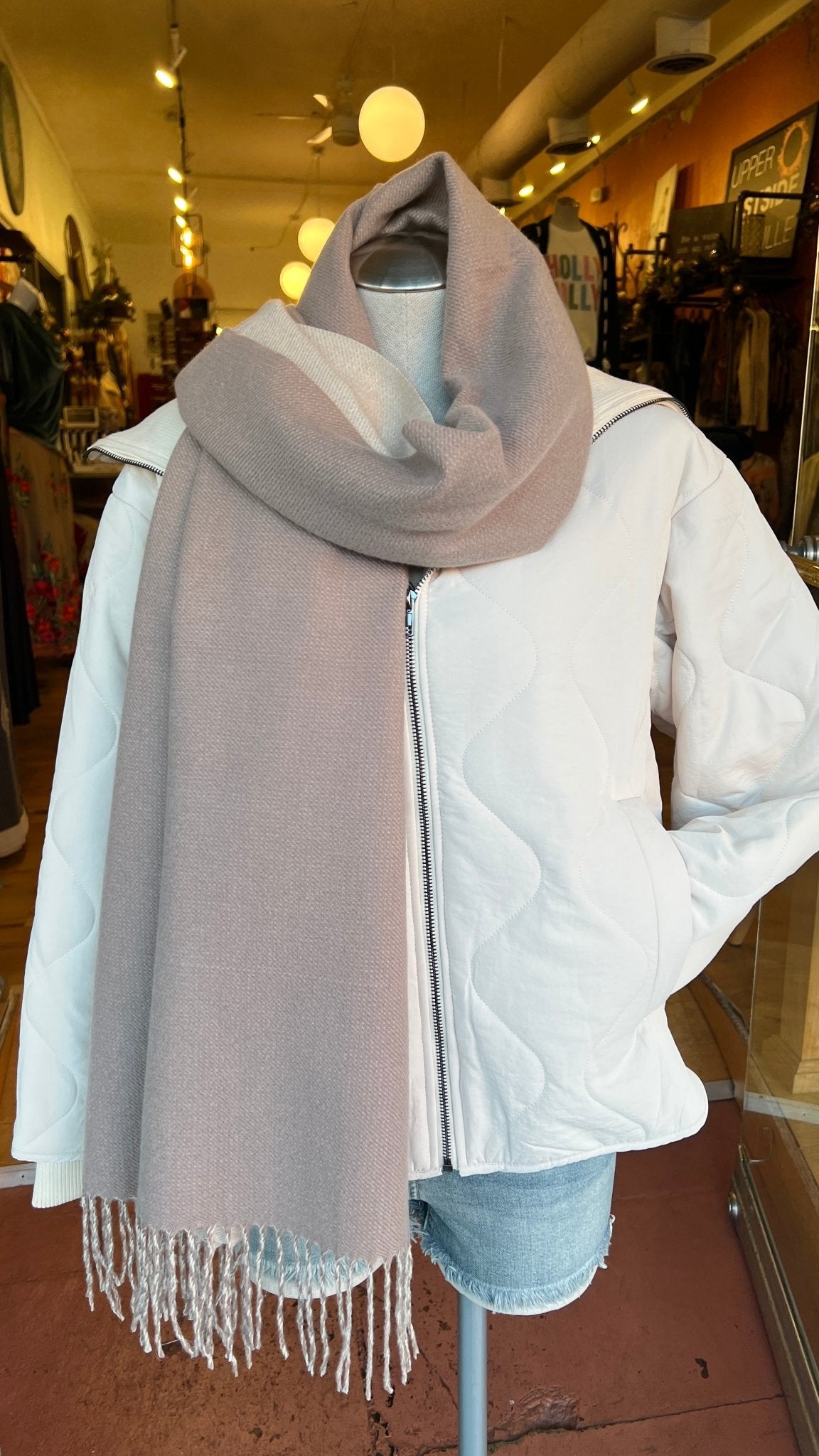 Wool Feel Solid Scarf - Rebecca James Clothing