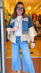 Boho Denim Jacket with Lace 
