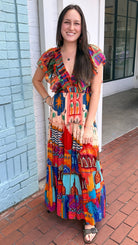 A Night in Tunisia Colorful Maxi Dress - Rebecca James Clothing