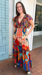 A Night in Tunisia Colorful Maxi Dress - Rebecca James Clothing