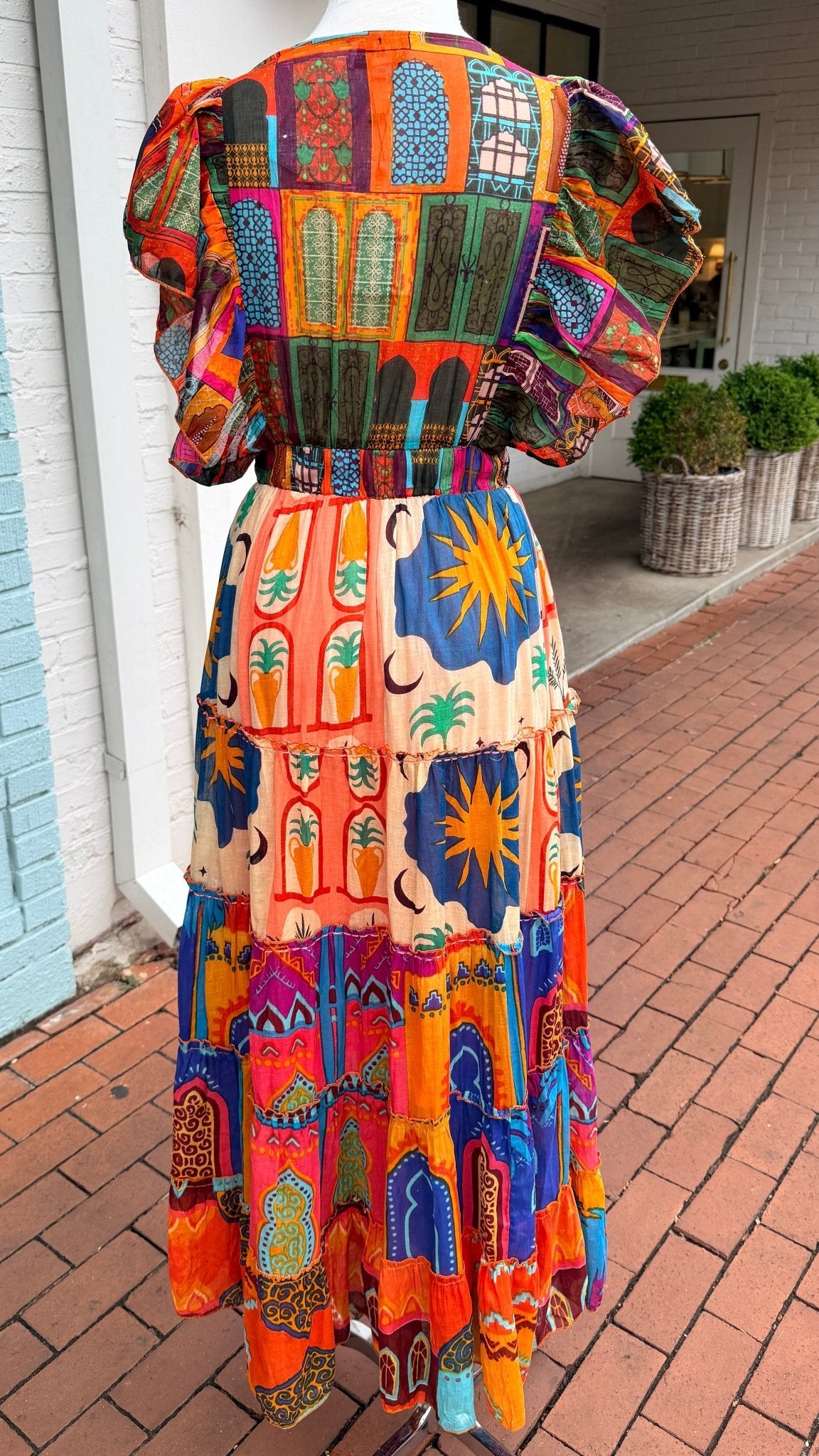 A Night in Tunisia Colorful Maxi Dress - Rebecca James Clothing