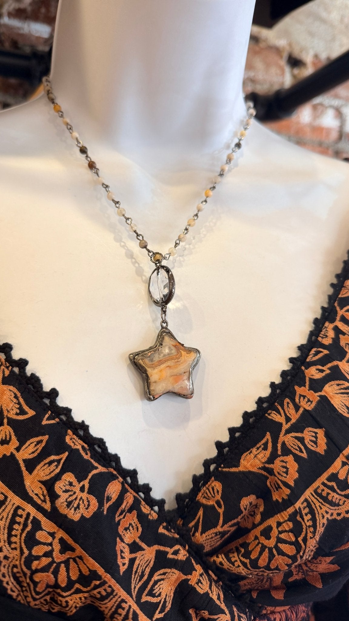 Beaded Star Chocker Necklace - Rebecca James Clothing