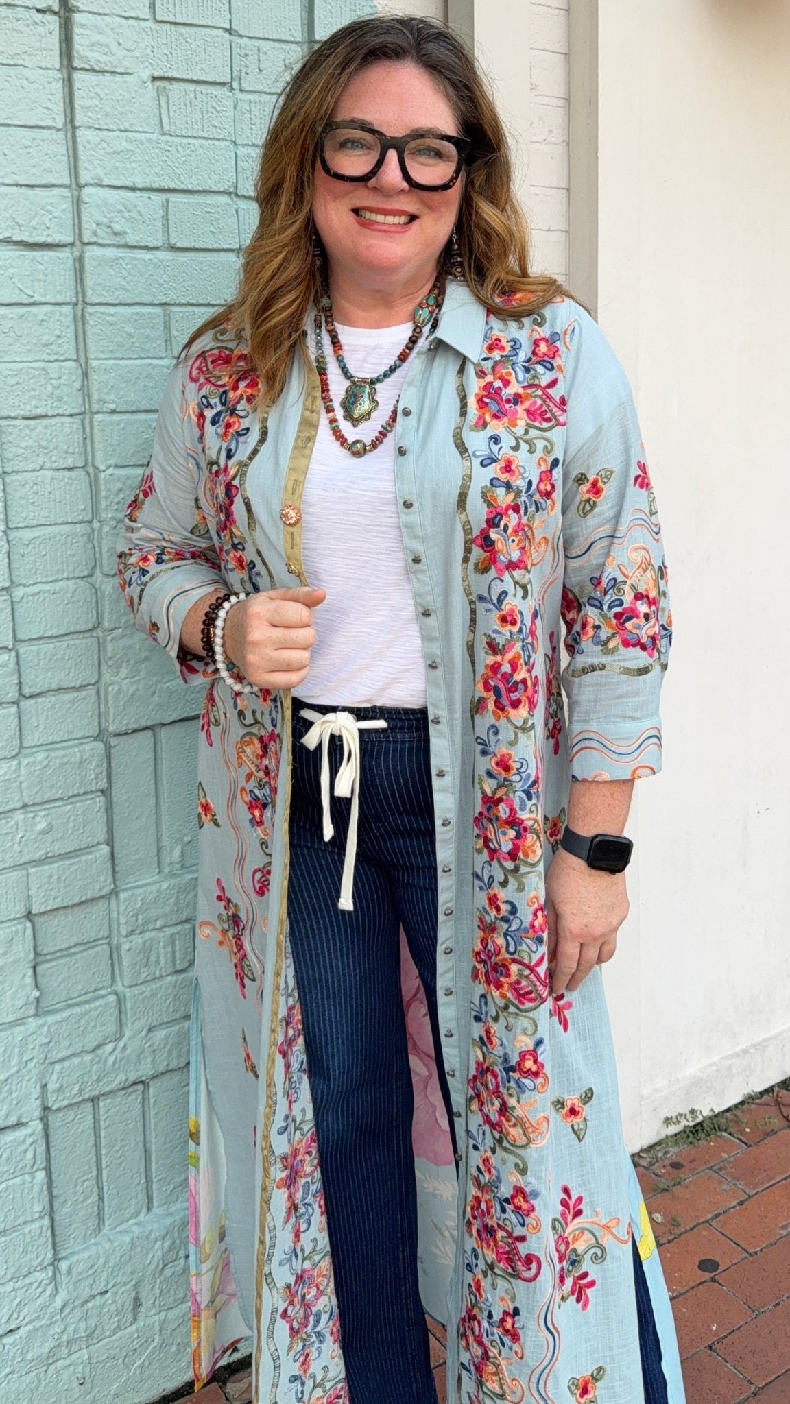 Beauty Mark Maxi Duster by Aratta - Rebecca James Clothing