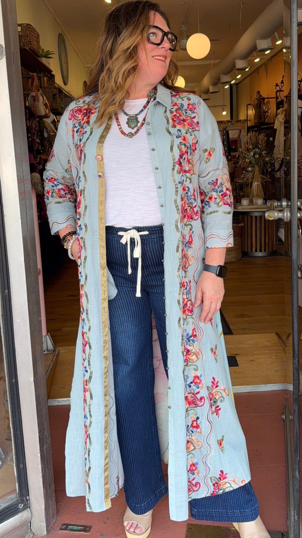 Beauty Mark Maxi Duster by Aratta - Rebecca James Clothing